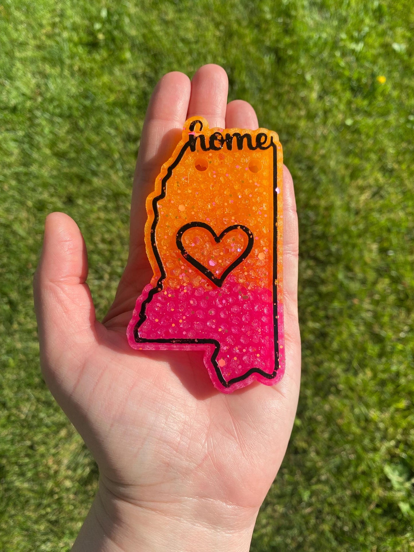 Mississippi Freshie Mold, Home State Freshie Molds, USA Freshie Molds, Beginner Aroma Bead Molds, Mississippi State Freshie Mold