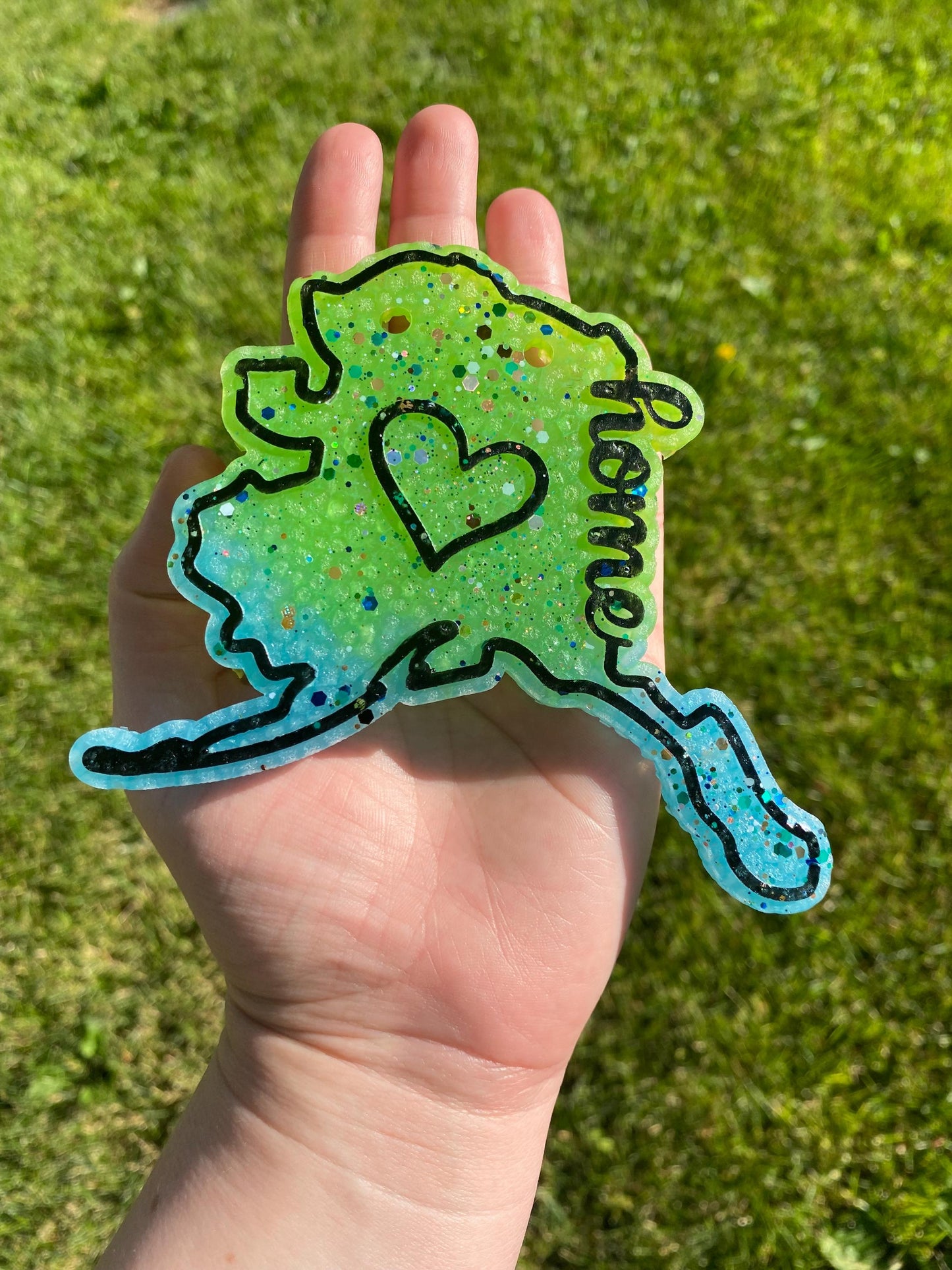 Alaska Freshie Mold, Home State Freshie Molds, USA Freshie Molds, Beginner Aroma Bead Molds, Alaska State Freshie Mold