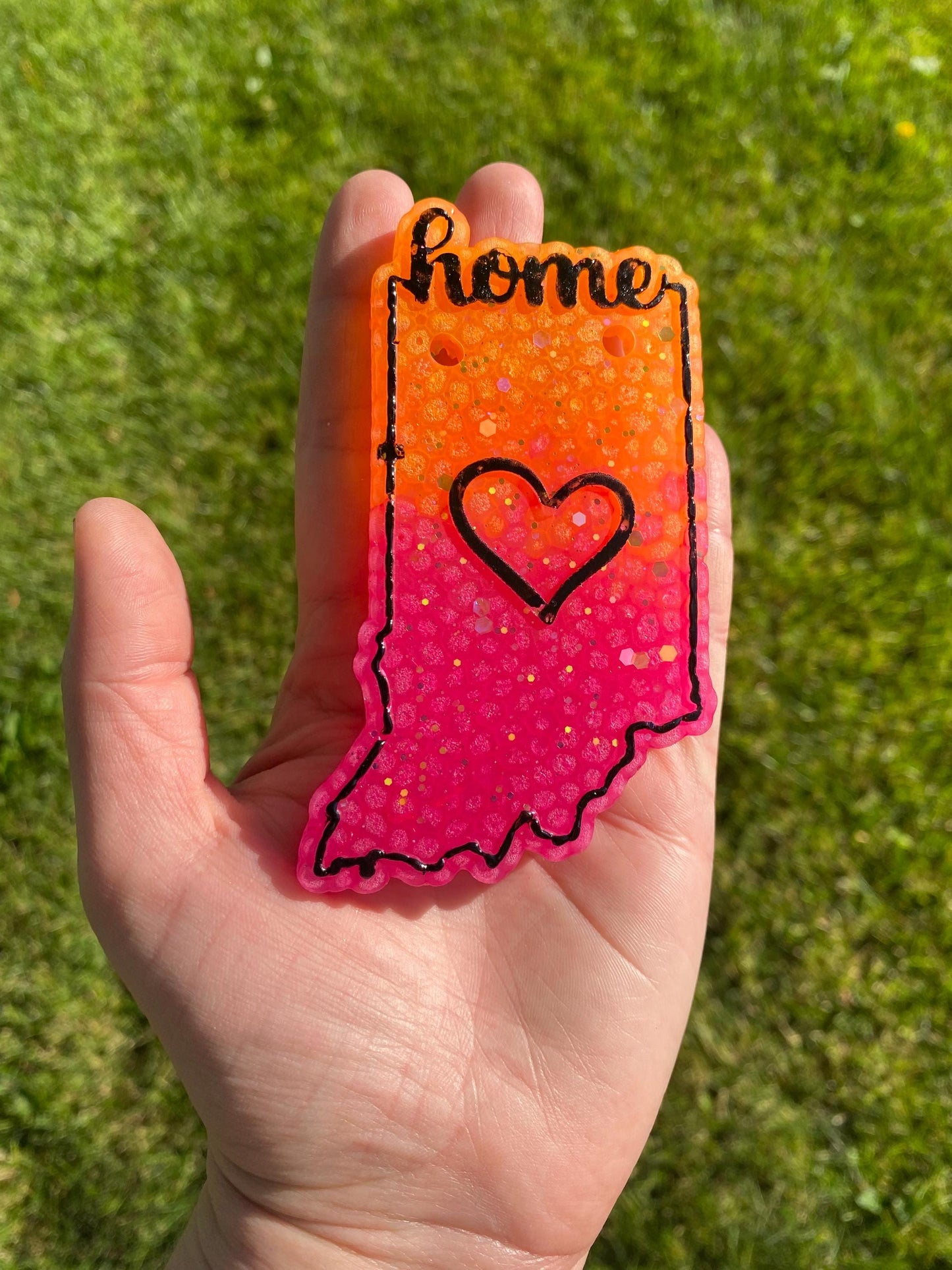 Indiana Freshie Mold, Home State Freshie Molds, USA Freshie Molds, Beginner Aroma Bead Molds, Indiana State Freshie Mold