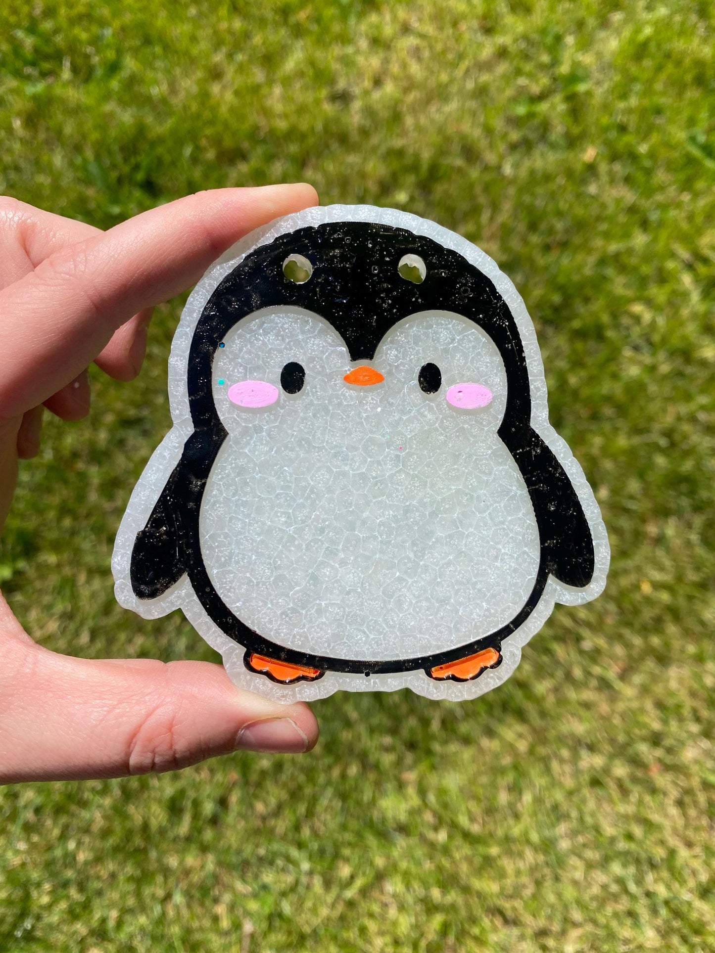 Penguin Freshie Silicone Mold, freshie making supplies, animal freshie mold, bestselling freshie molds, winter freshie molds, happy penguin