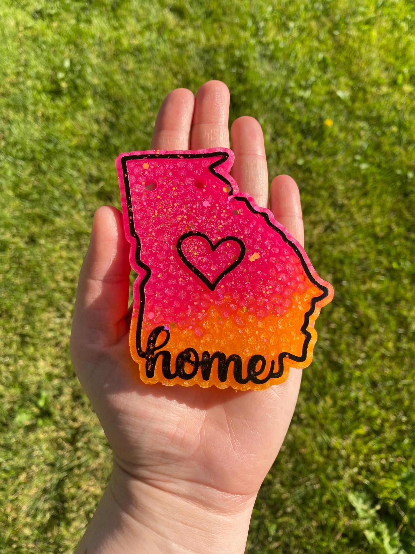 Georgia Freshie Mold, Home State Freshie Molds, USA Freshie Molds, Beginner Aroma Bead Molds, Georgia State Freshie Mold