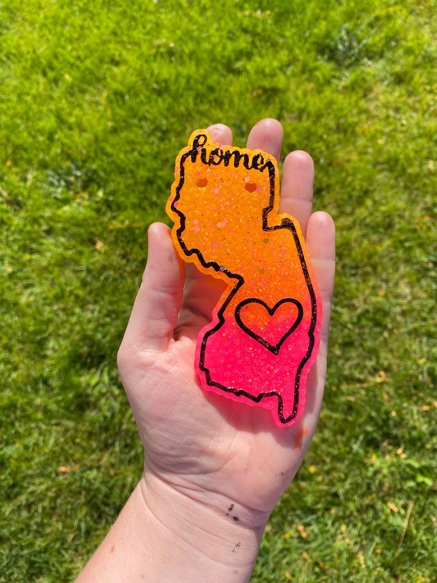 New Jersey Freshie Mold, Home State Freshie Molds, USA Freshie Molds, Beginner Aroma Bead Molds, New Jersey State Freshie Mold