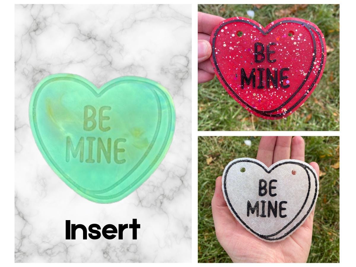 Hard Pass Conversation Heart Insert Freshie Mold