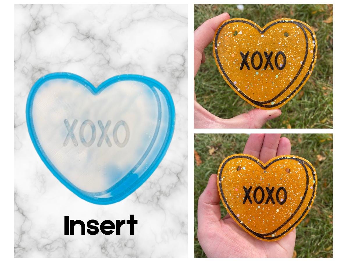 Hard Pass Conversation Heart Insert Freshie Mold
