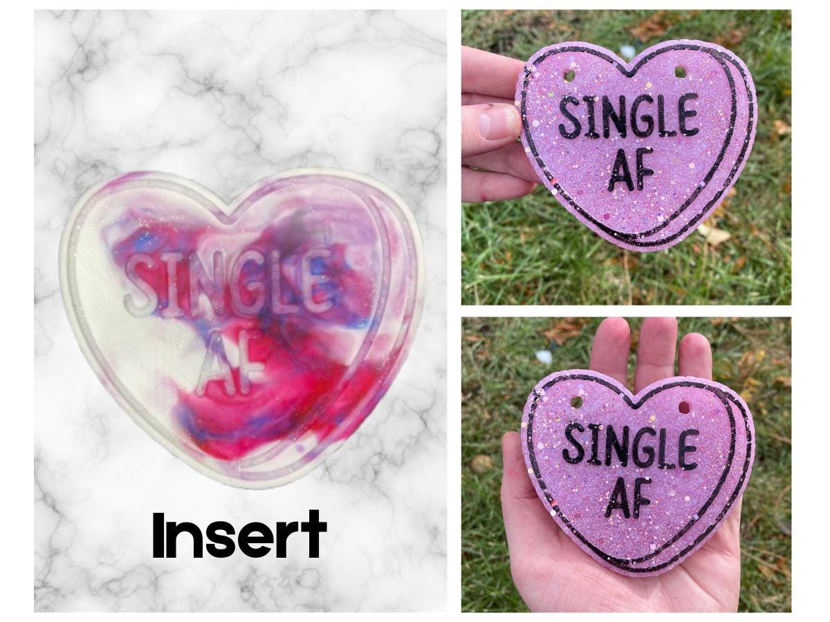 Conversation Heart Freshie Mold, Cardstock Freshie Molds with Inserts, Valentine Freshie Molds, Heart Freshie Mold, Freshie Making Supplies