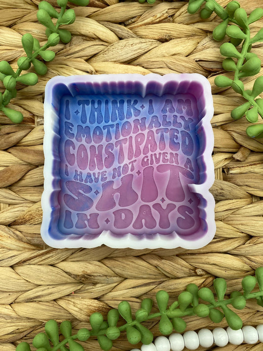 Emotionally Constipated Freshie Mold, Haven't Given a Shit In Days, Snarky Silicone Molds, Funny Freshie Mold, adult humor freshie mold