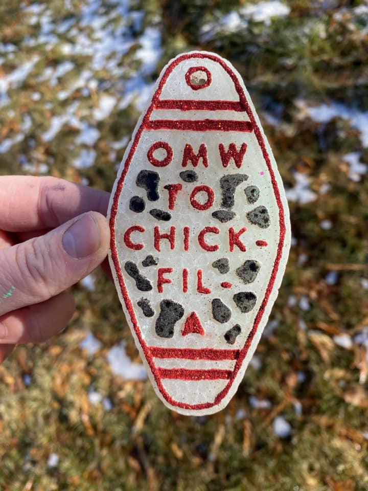 On My Way to Chick Motel Key Inserts Freshie Mold, for adult car freshie designs oven safe silicone mold for resin funny mold