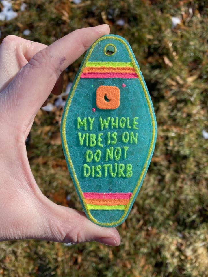 Do Not Disturb Motel Key Inserts Freshie Mold, for adult car freshie designs oven safe silicone mold for resin funny mold