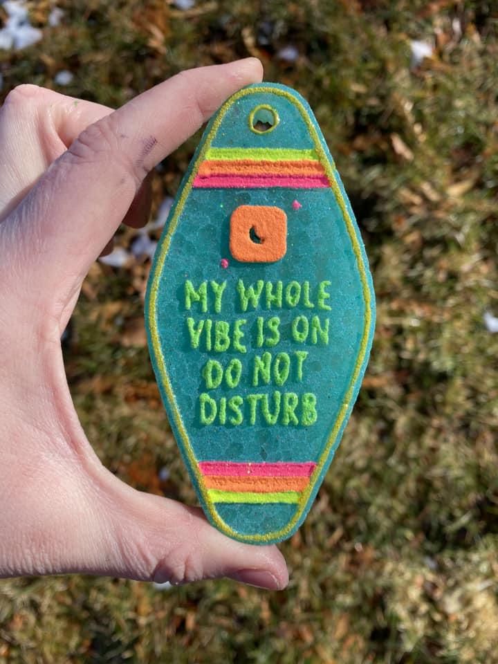 Do Not Disturb Motel Key Inserts Freshie Mold, for adult car freshie designs oven safe silicone mold for resin funny mold