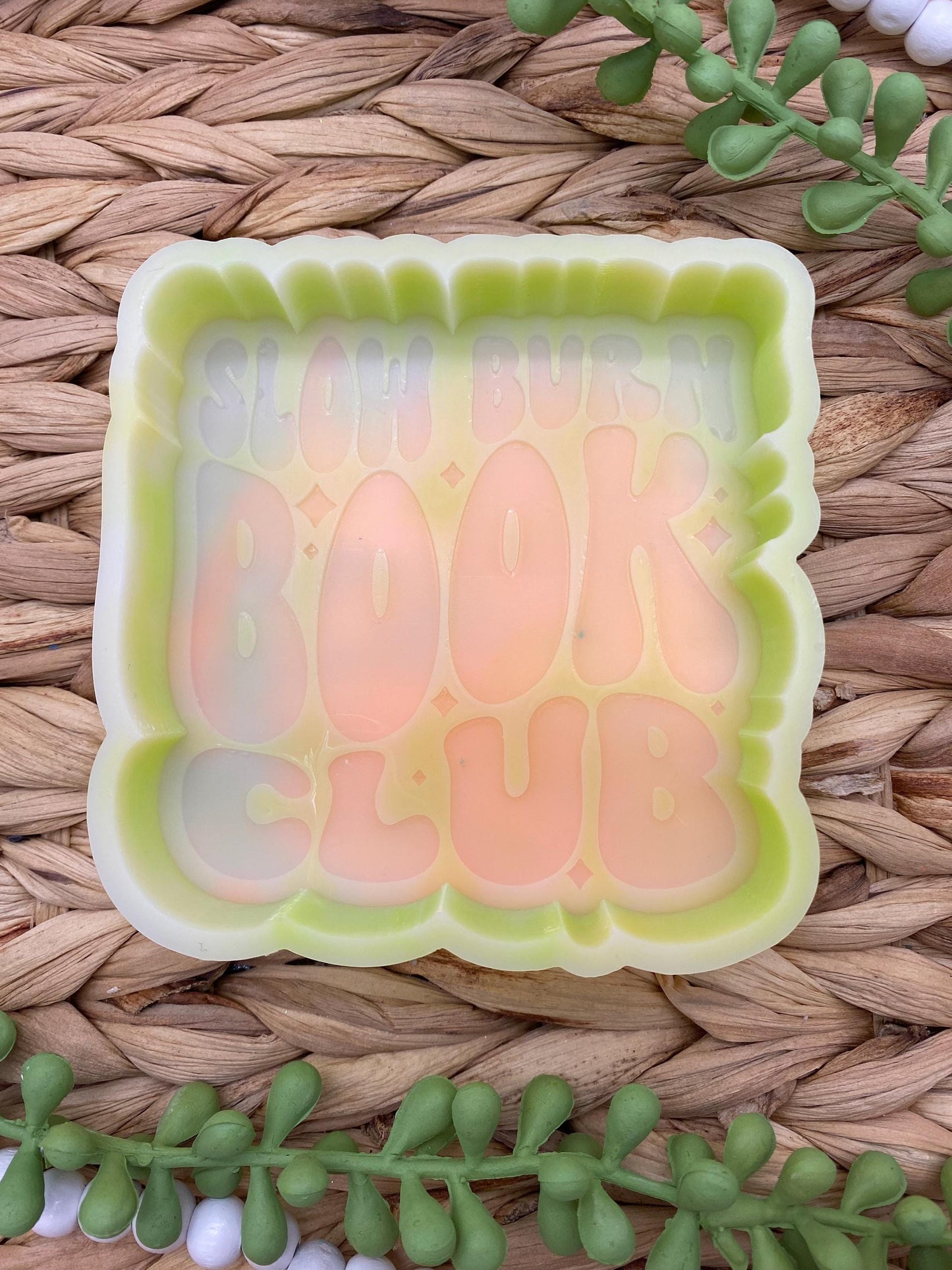 Slow Burn Book Club Freshie Mold, smut freshie, dust my shelves, freshie making supplies, romance freshie molds, best selling freshies