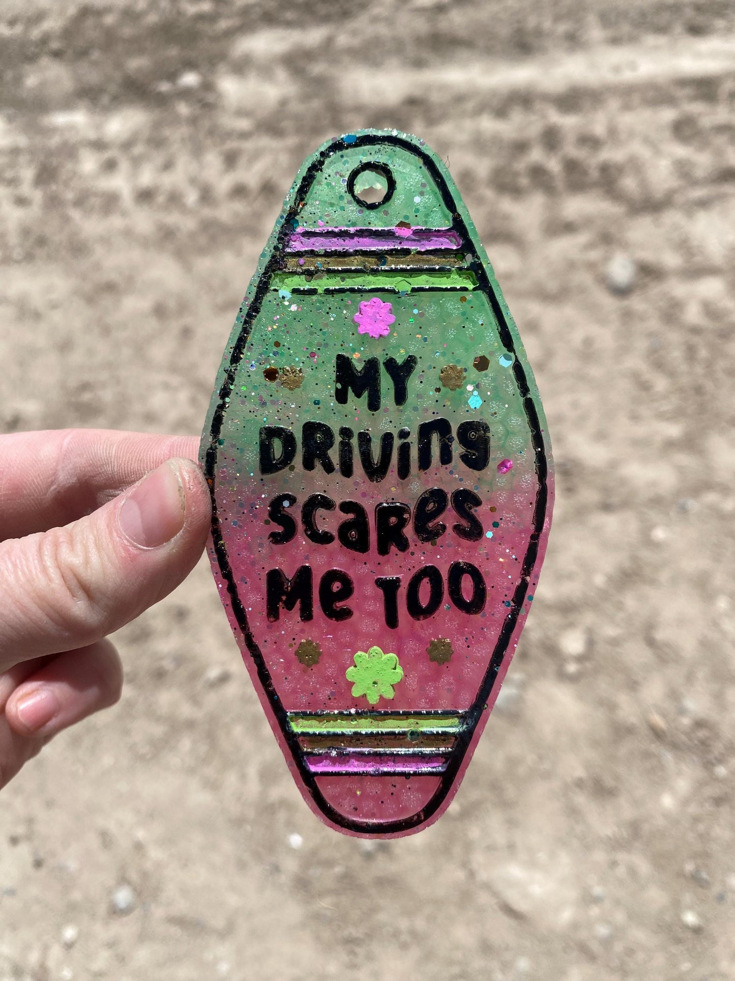 My Driving Scares Me Too Motel Key Inserts Freshie Mold, for adult car freshie designs oven safe silicone mold for resin funny mold