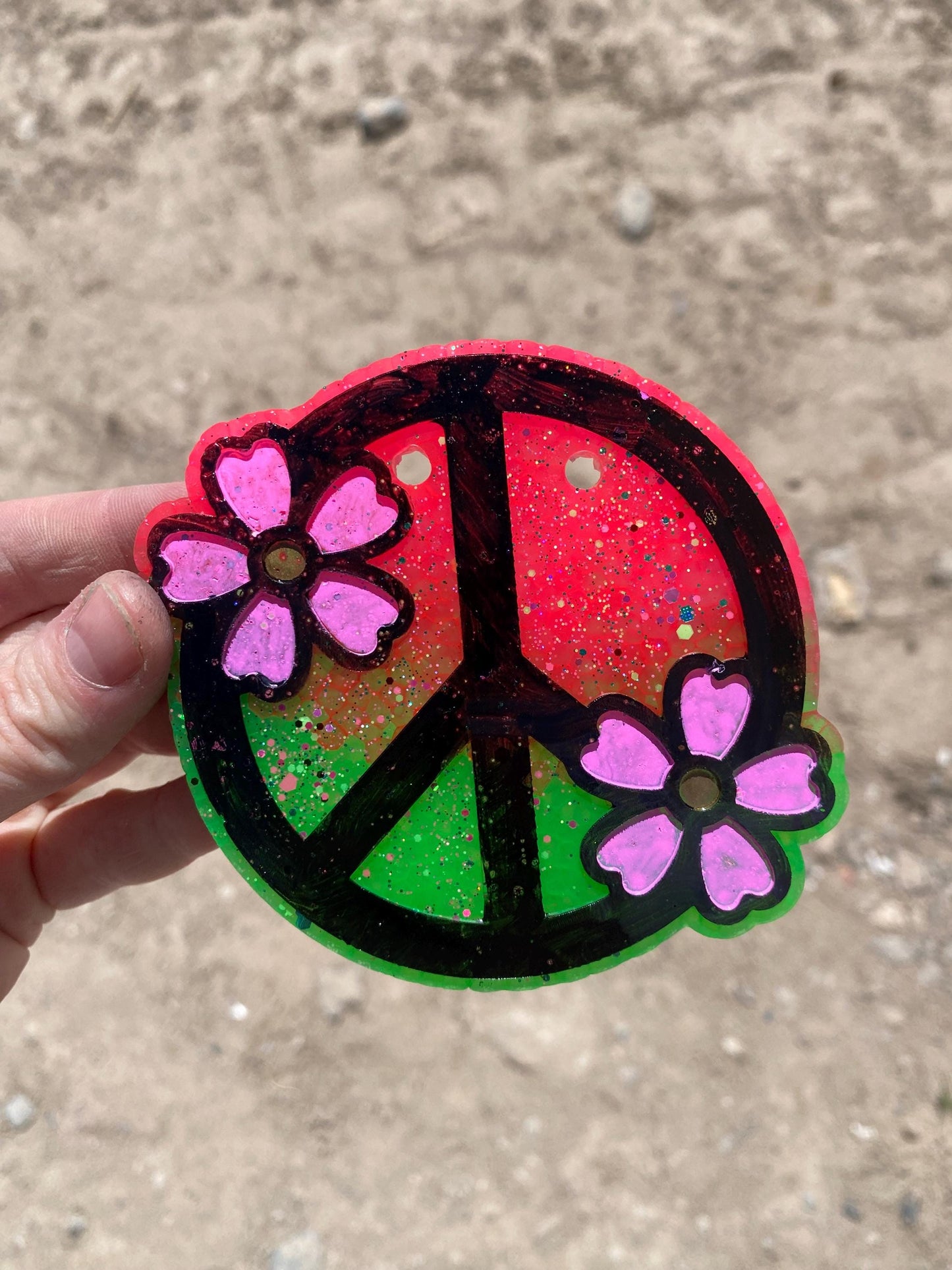 Peace Sign Freshie Mold, Summer freshie molds, retro flower mold, cute freshie molds, silicone freshie molds on sale, quality freshie molds