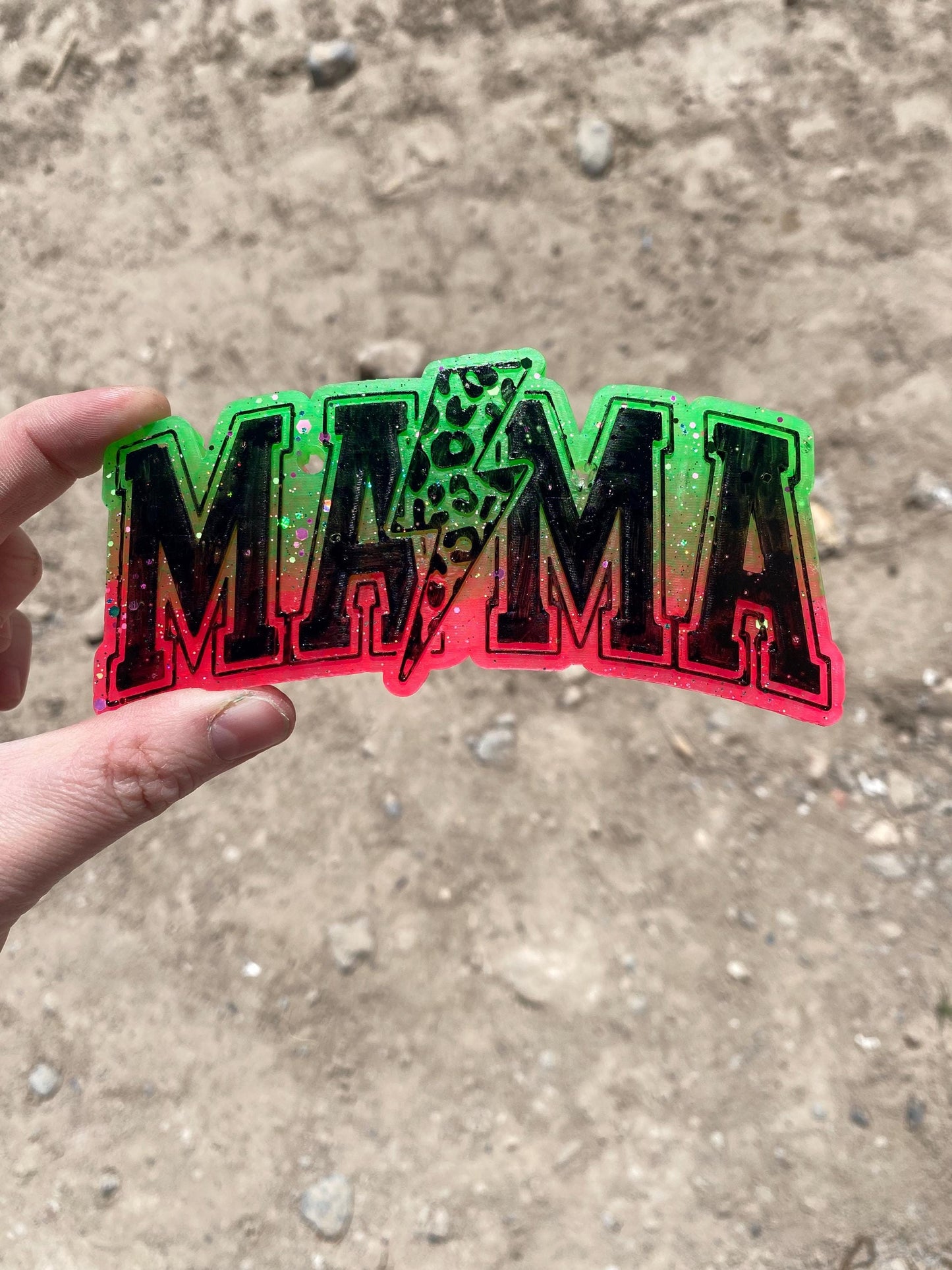 Mama Freshie Mold, stay at home mom freshie molds, funny mom freshie, mother's day freshie mold, mom humor freshie mold, mama lightning bolt