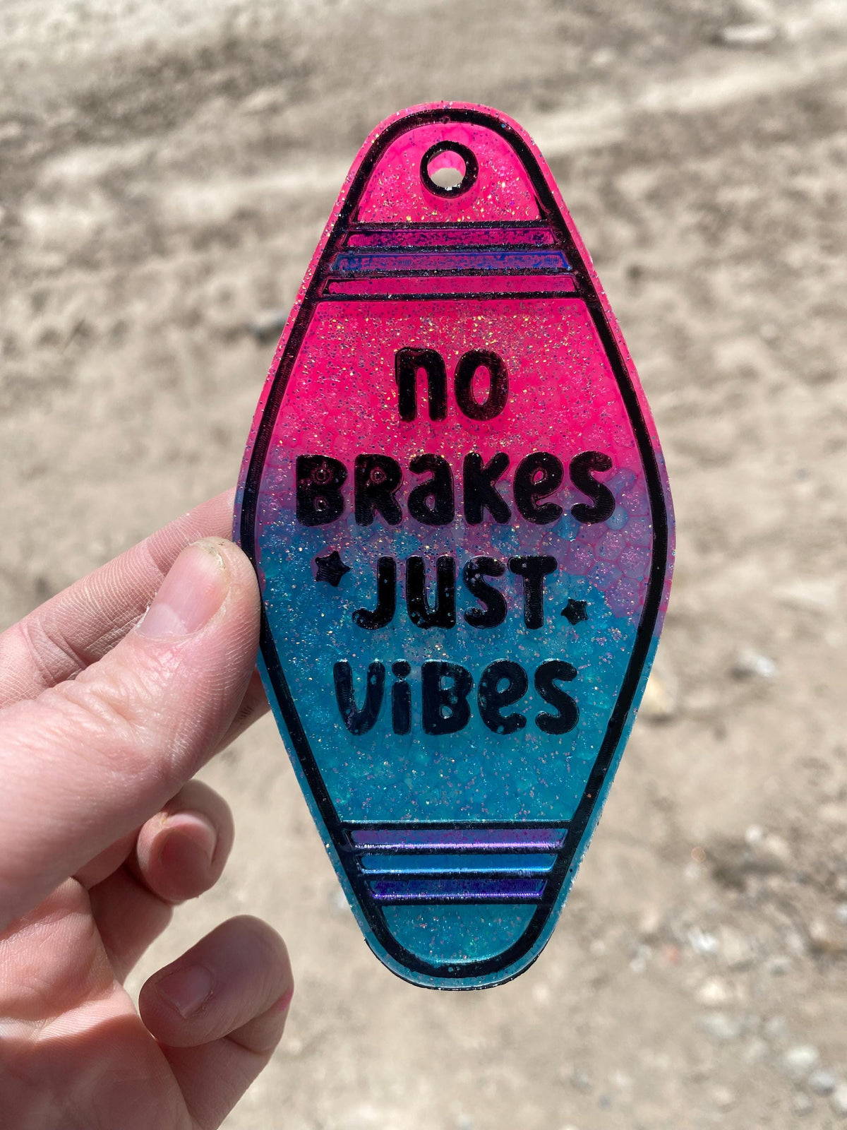 No Brakes Just Vibes Motel Key Inserts Freshie Mold, for adult car freshie designs oven safe silicone mold for resin funny mold