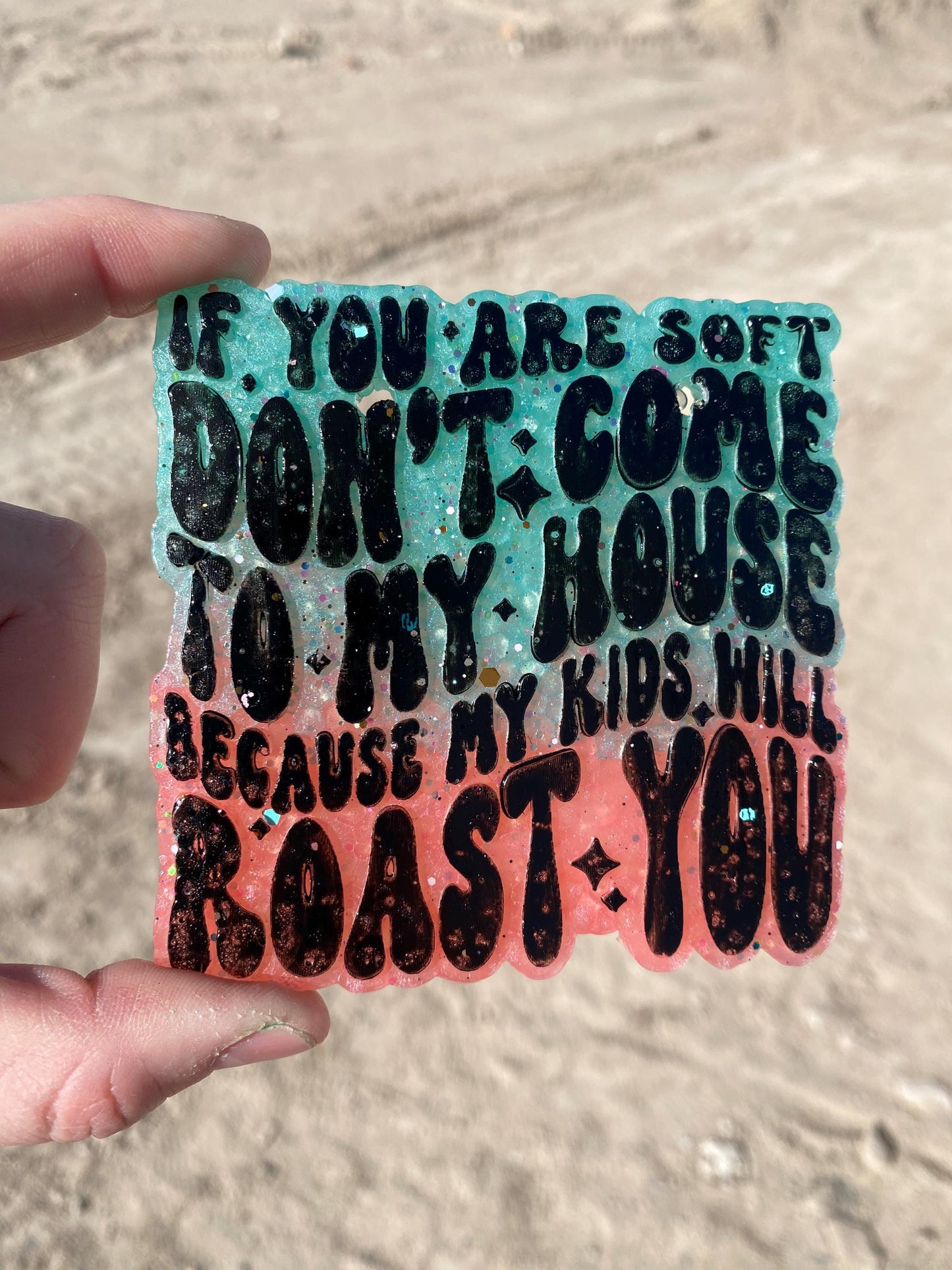 If You're Soft Don't Come to My House My Kids will Roast You Freshie Mold, Snarky Molds, Funny Freshie Mold, Mom Freshie Molds,