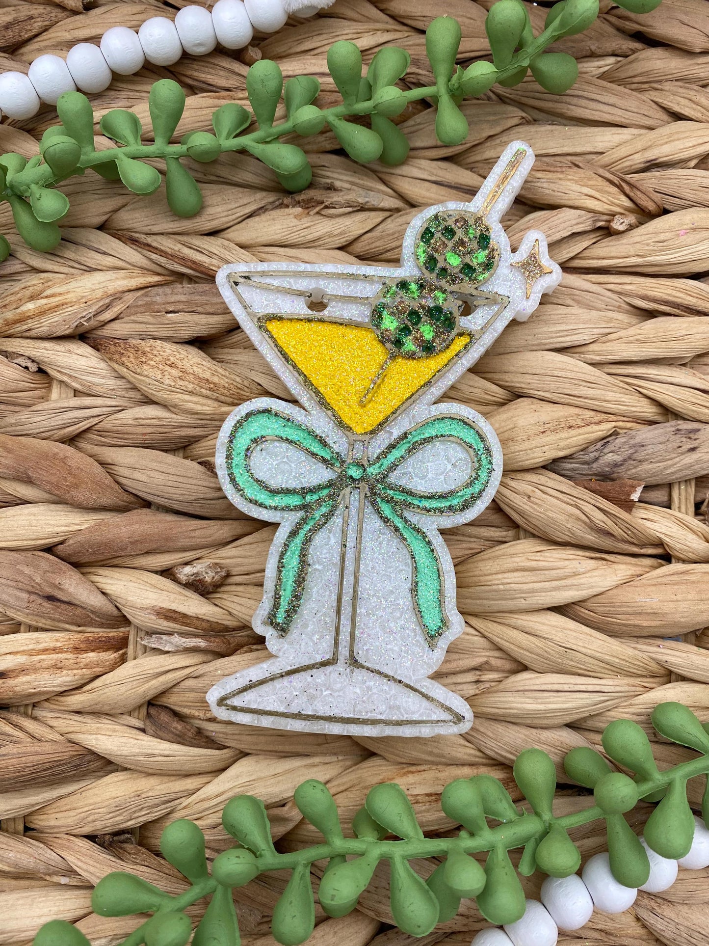 Disco Martini Glass freshie mold, party freshie mold, coquette freshie mold, alcohol silicone mold, 21 freshie mold,