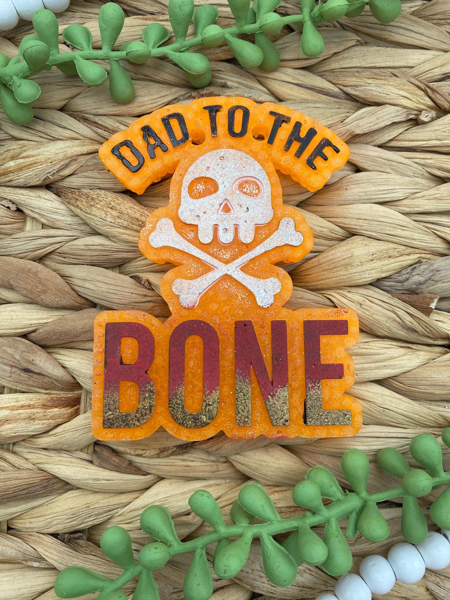 Dad to the Bone Freshie Mold, fathers day freshie mold, freshie making supplies, funny dad freshie mold, Dad life freshie mold, skull dad