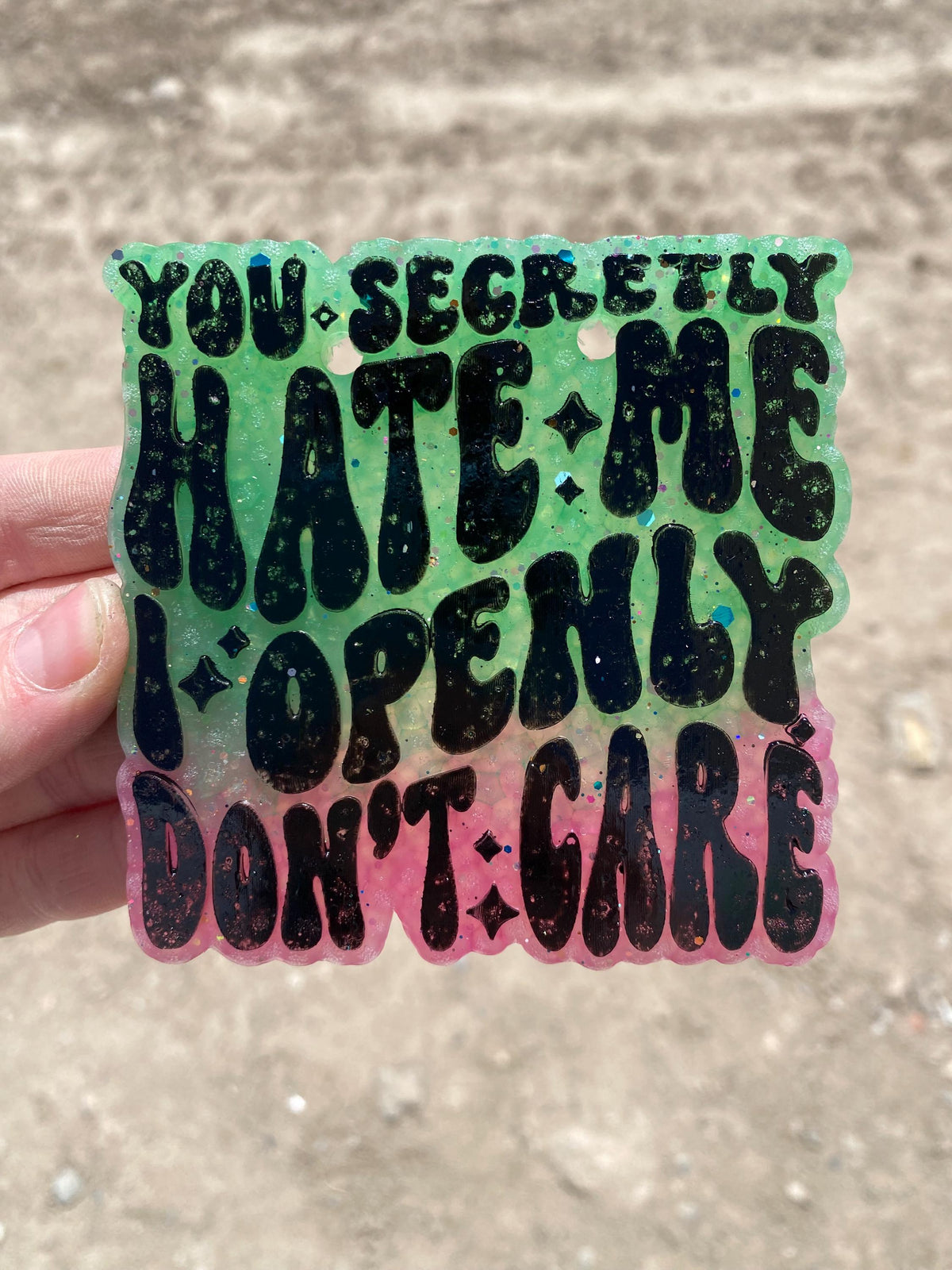 You Secretly Hate Me I Openly Don't Care Freshie Mold, Snarky Molds, Funny Freshie Mold, sarcastic freshie mold, adult humor Freshie Mold