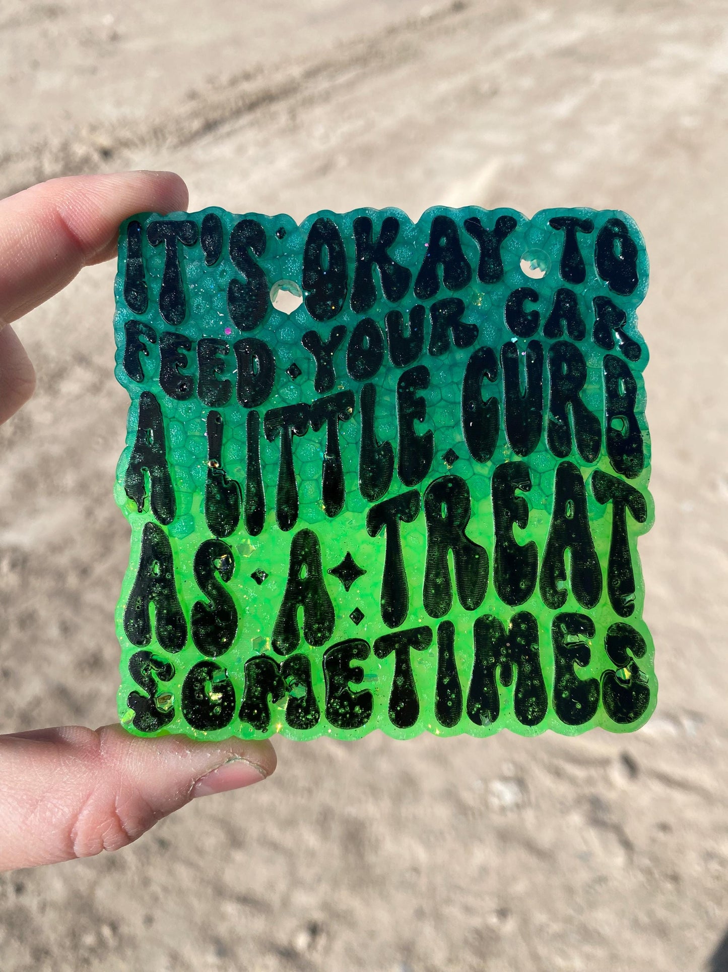 It's Okay to Feed Your Car A Little Curb Freshie Mold, Funny Freshie Mold, Hot Girls Hit Curbs Freshie Mold, Retro Font Freshie Mold