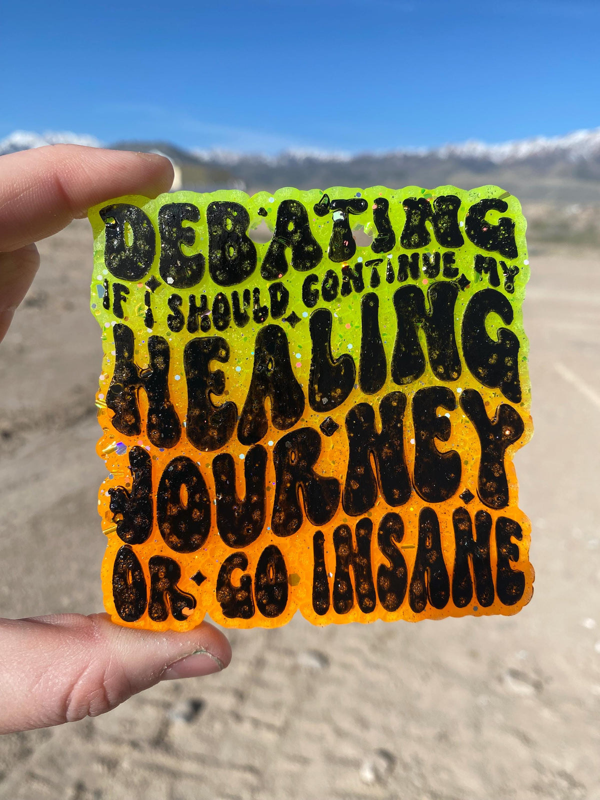 Debating If I Should Continue My Healing Journey Freshie Mold, Snarky Molds, Funny Freshie Mold, mental health freshie mold