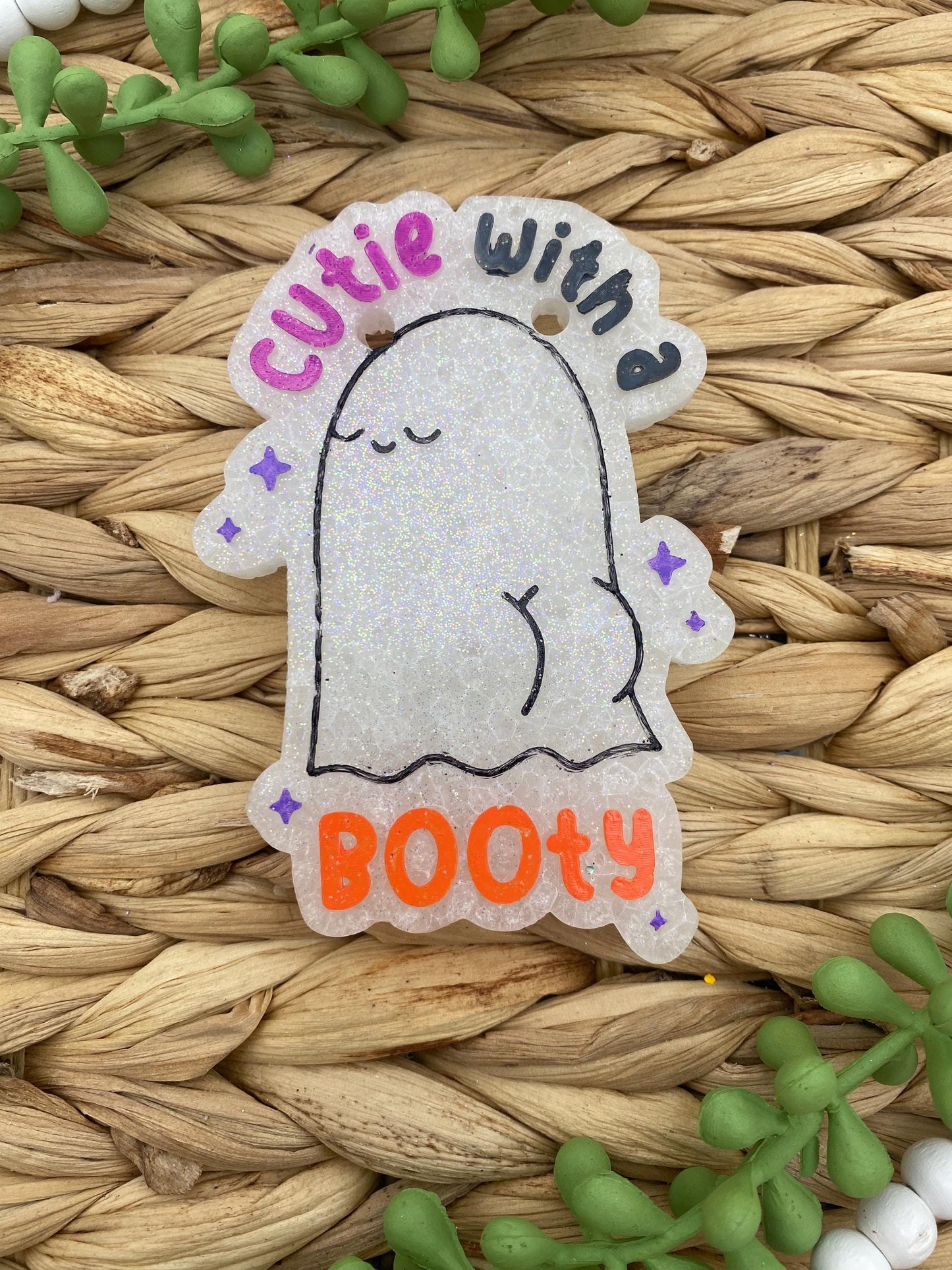 Cutie With a Booty Ghost Mold, Halloween Freshie Mold, Fall Freshie Mold, Ghost Silicone Mold, Funny Freshie Mold, Spooky Mold