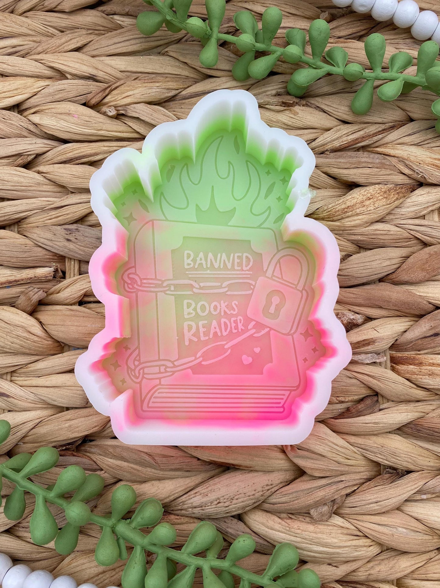 Banned Books Reader Freshie Mold, Book lover freshie mold, Cozy Book Molds, Book Freshie Mold, Reading Silicone Mold, Teacher Mold