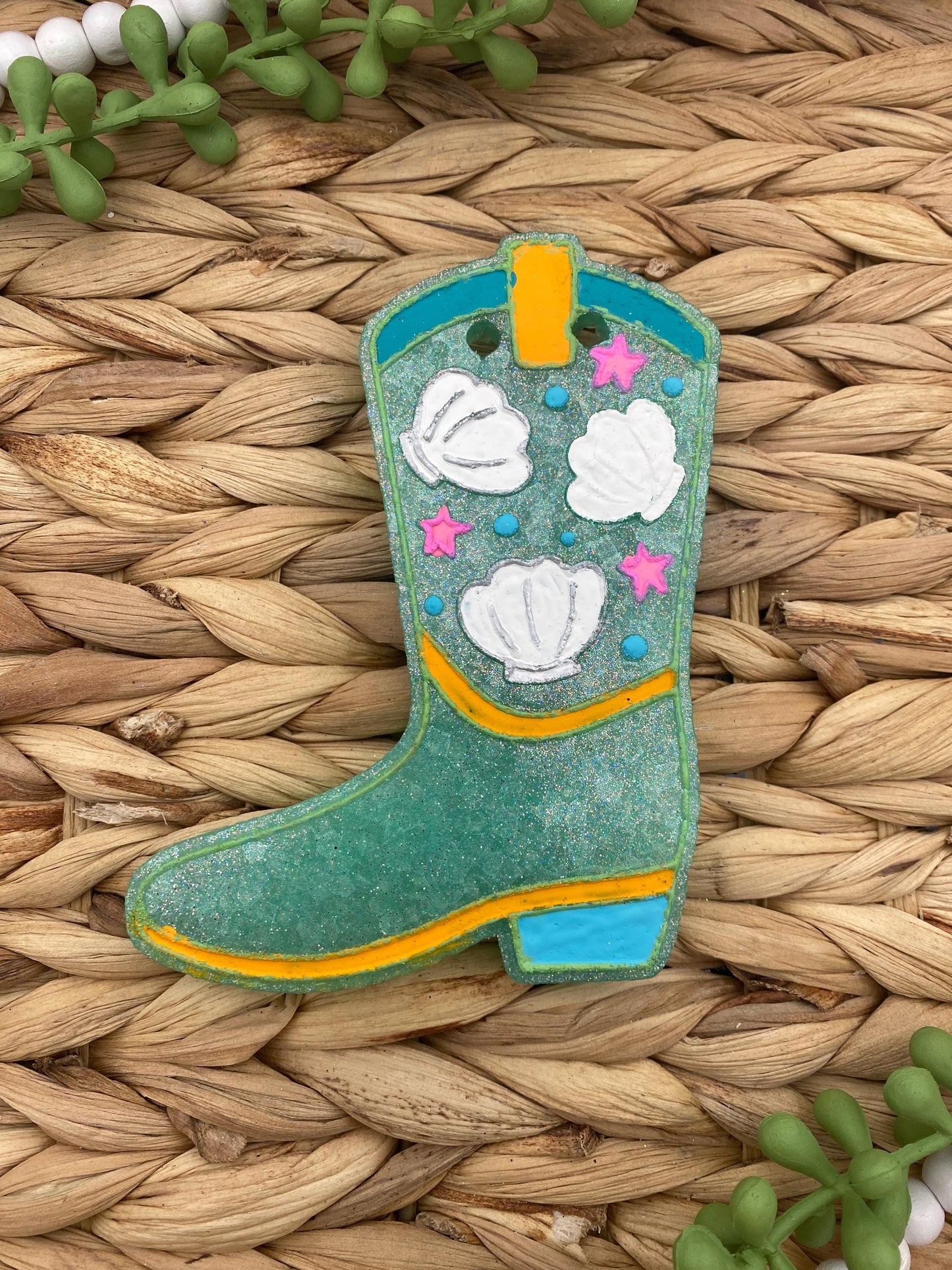 Seashell Cowboy Boot Mold, Western Summer Freshie Molds, Beach Silicone Mold, Cowgirl Boots Freshie Mold, Beach Western Molds,