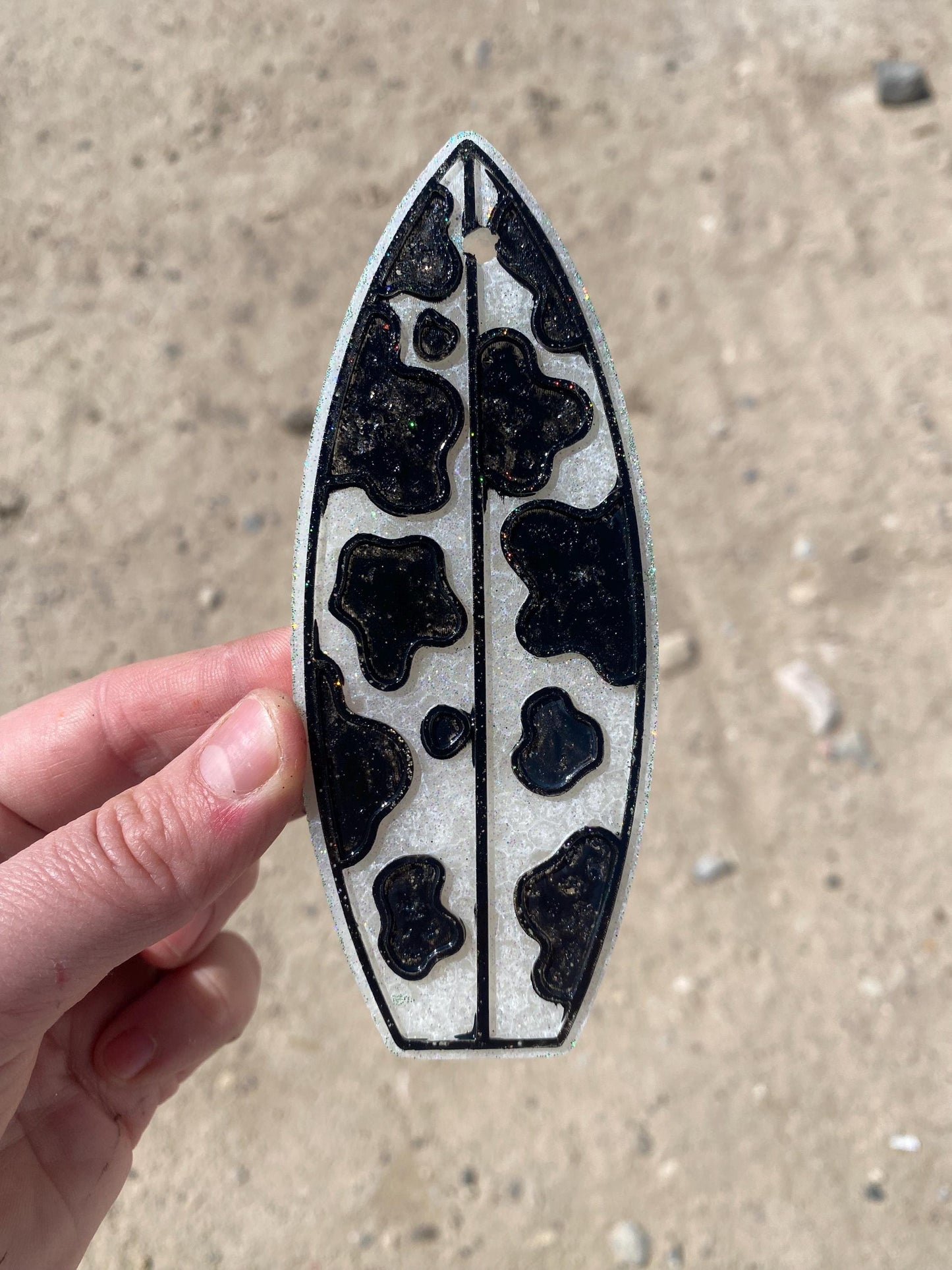 Cowprint Surfboard Freshie Mold, Western Summer Freshie Molds, Beach Silicone Mold, Cowgirl Freshie Mold, Beach Western Molds, Cowboy Surf