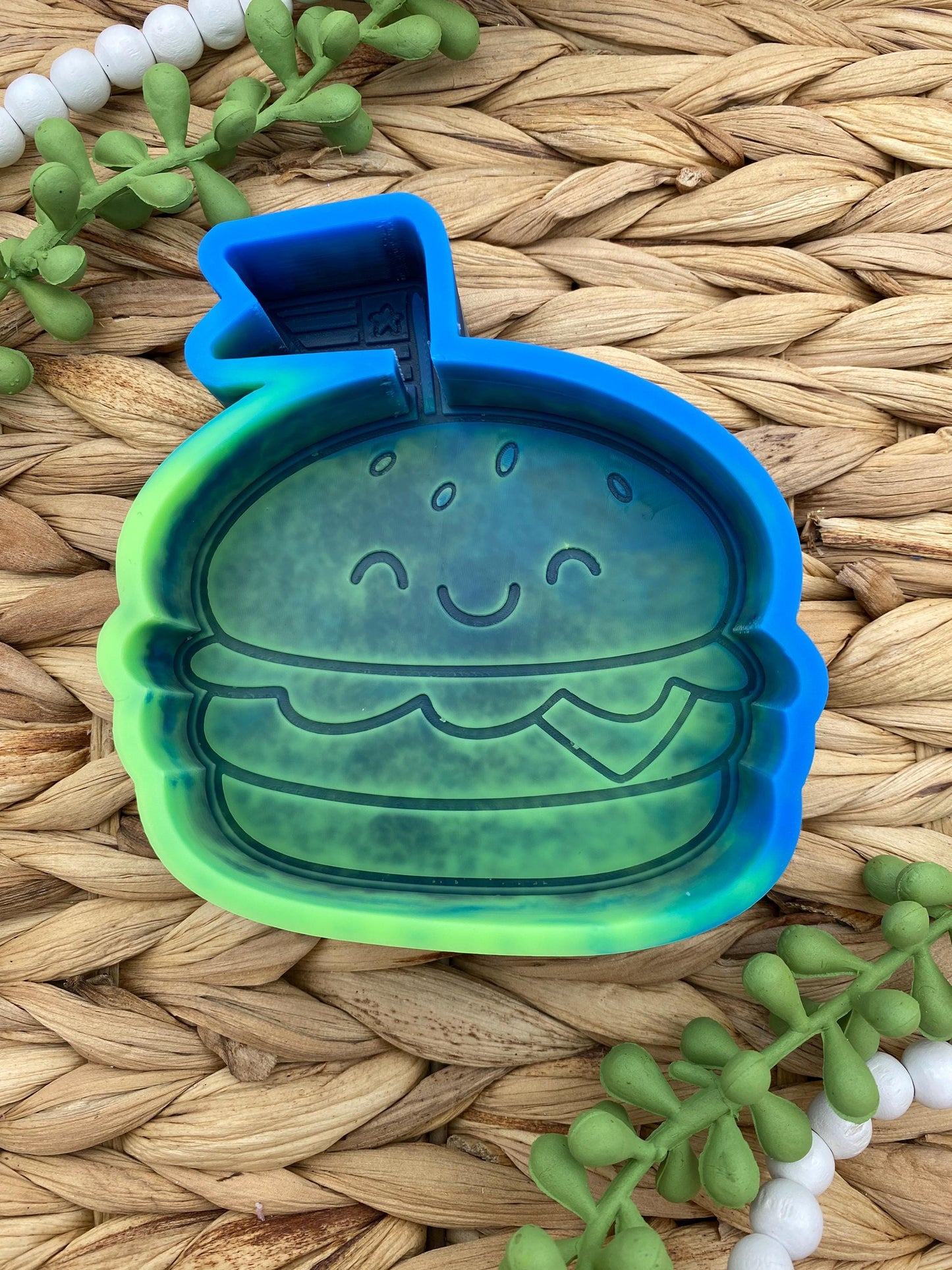 USA Hamburger Freshie Mold, Summer Freshie Molds, fourth of July Freshie Mold, burger soap Mold, US freshie molds, America freshie mold