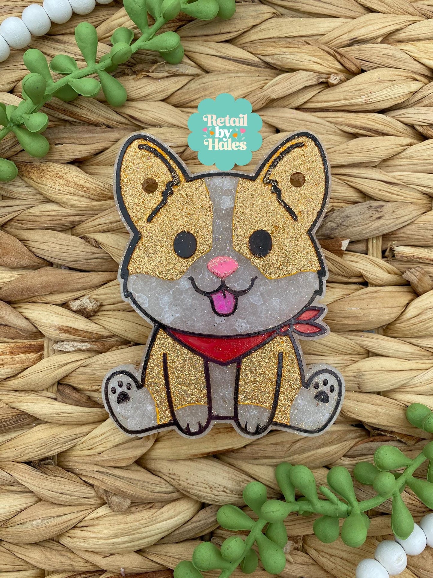 Corgi with Bandana Freshie Mold, Dog Freshie Mold, Dog Breed Freshie Molds, Corgi soap mold, Corgi Freshie Mold