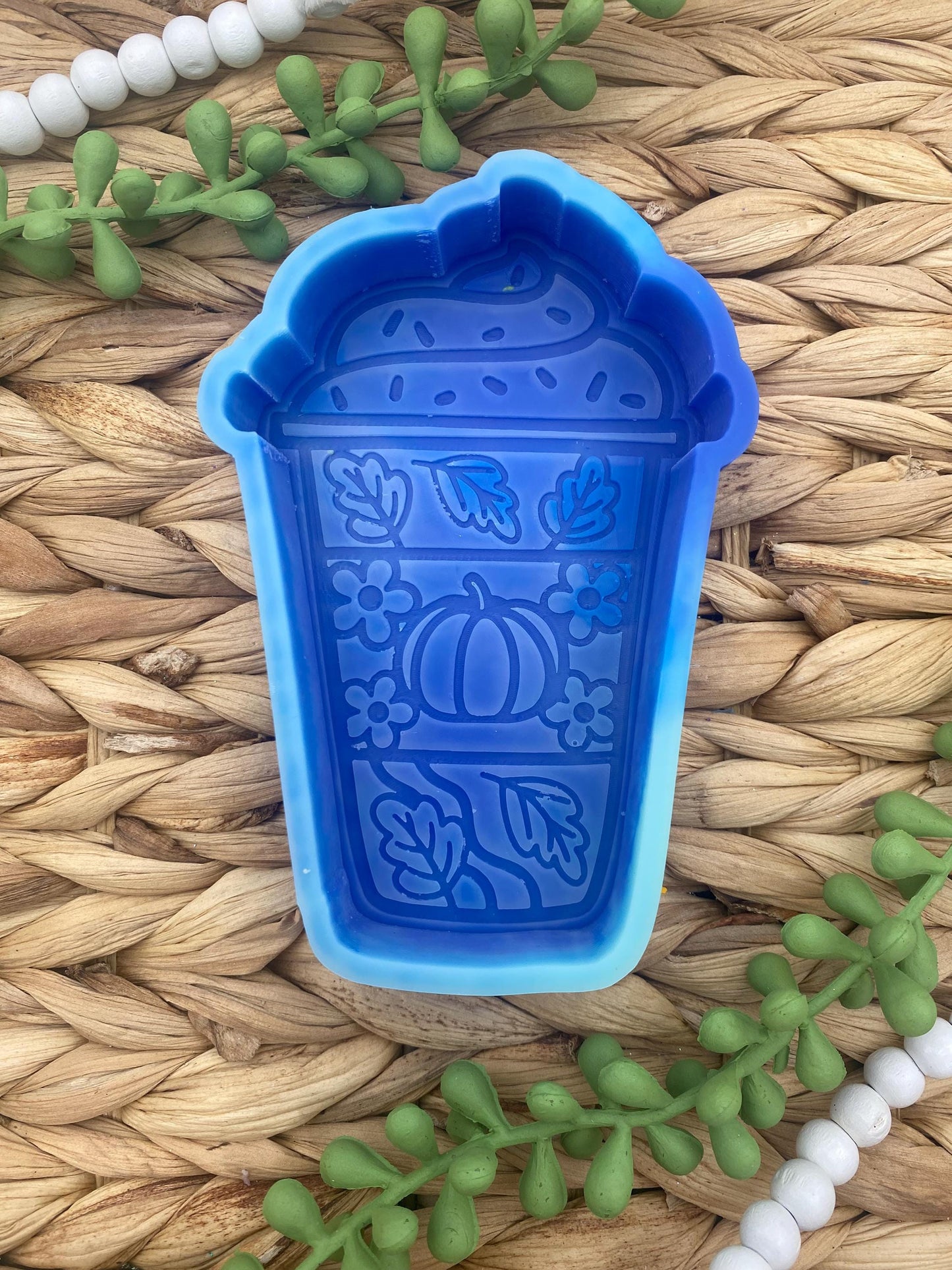 Pumpkin Latte Mold, Freshie Mold, Fall Freshie Mold, Silicone Mold, cute fall mold, Autumn molds, cozy freshie mold, coffee mug mold