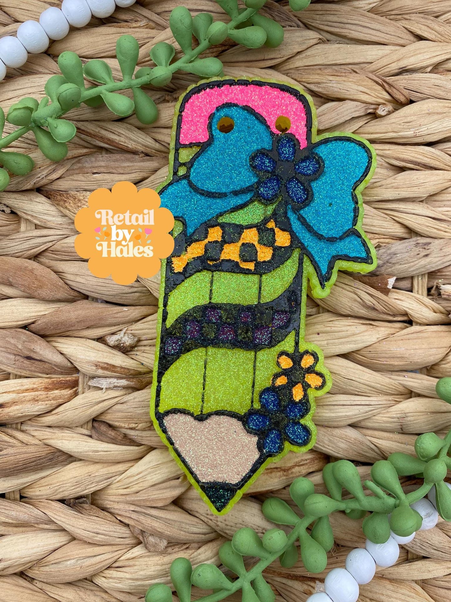 Plaid Pencil Silicone Mold, freshie making supplies, teaching silicone molds, freshies for teachers, school freshie mold, principal freshie