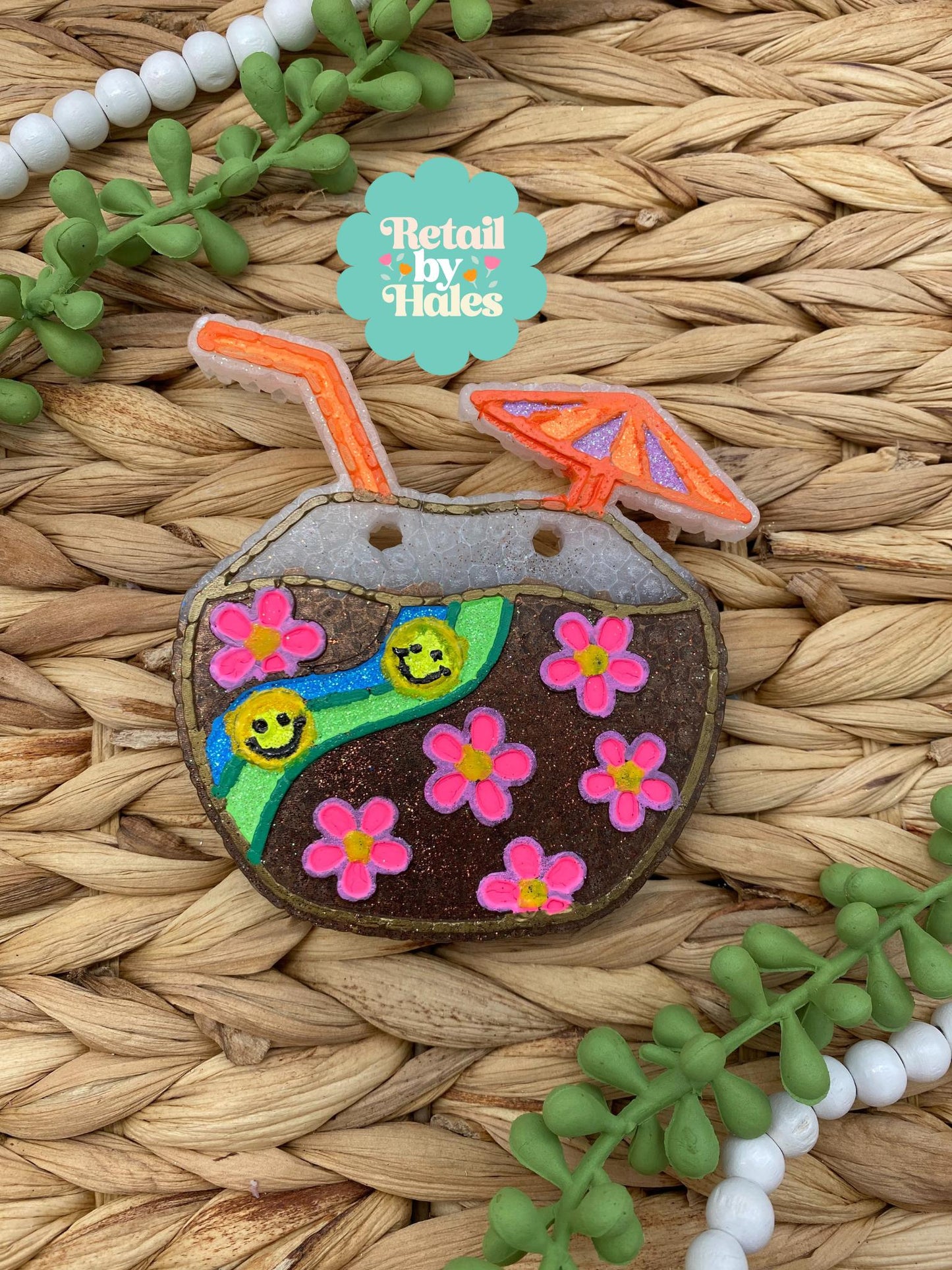 Coconut Drink Freshie Mold, coffee freshie mold, summer silicone molds, cardstock freshie mold, pool freshie mold, beach freshie mold