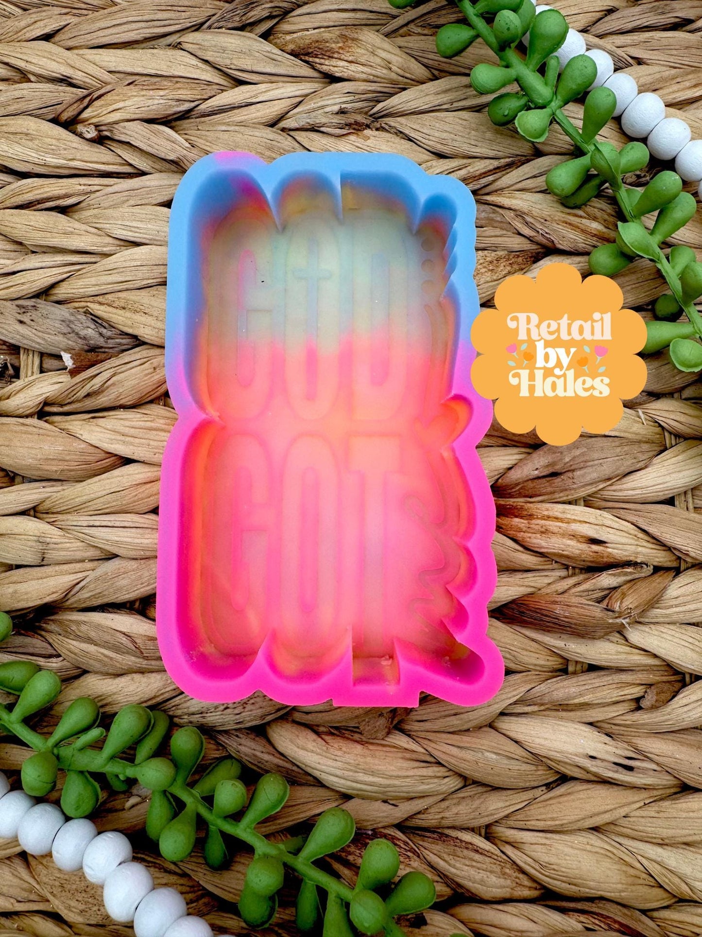 God Got Me Freshie Mold, religious freshie making supplies, popular freshie molds, best selling freshies, god is good freshie mold, pray