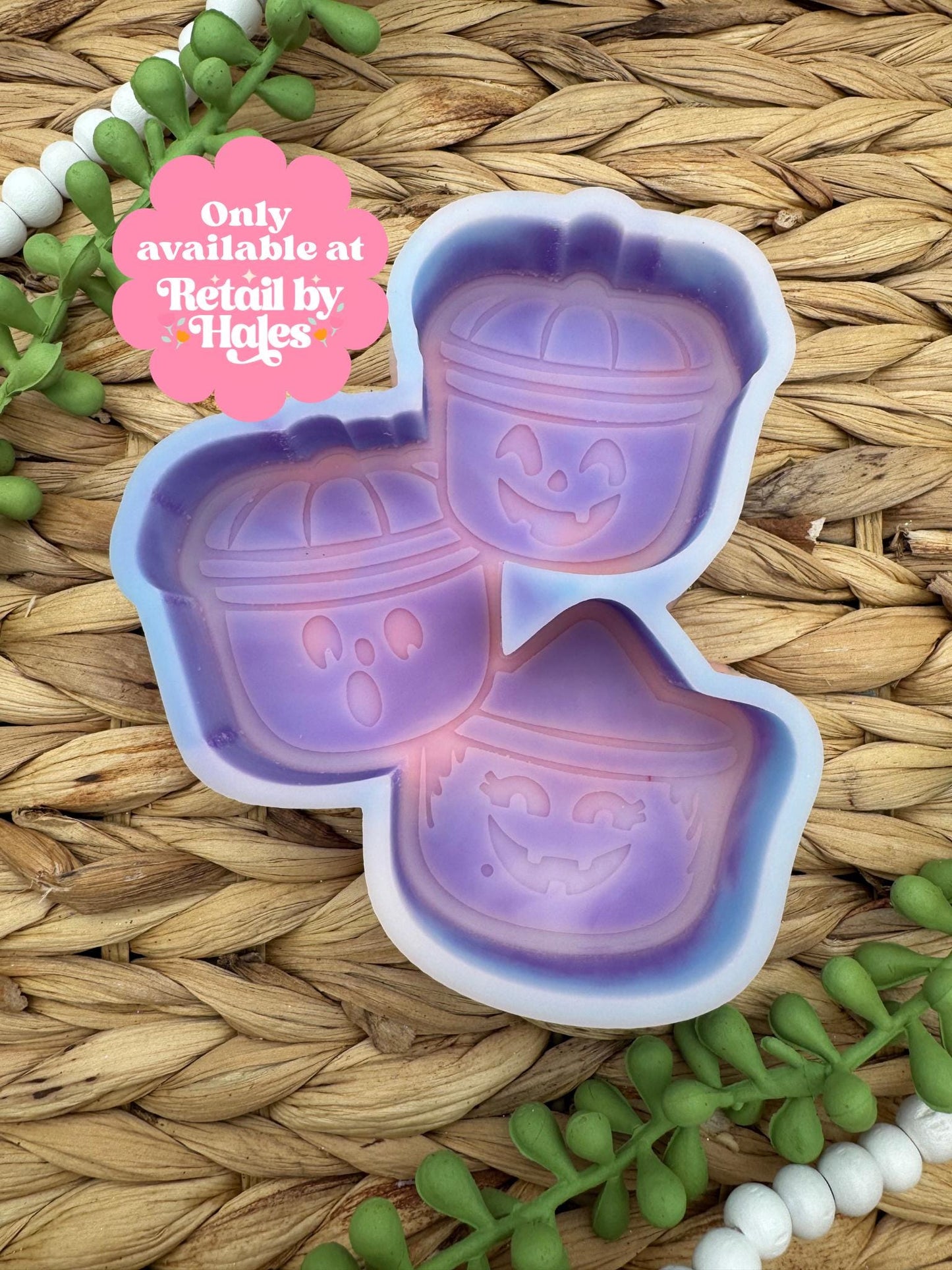 Halloween Buckets Freshie Mold, Halloween Freshie Mold, Fall Freshie Mold, Retro Bucket Silicone Mold, Halloween Bucket Stack Mold