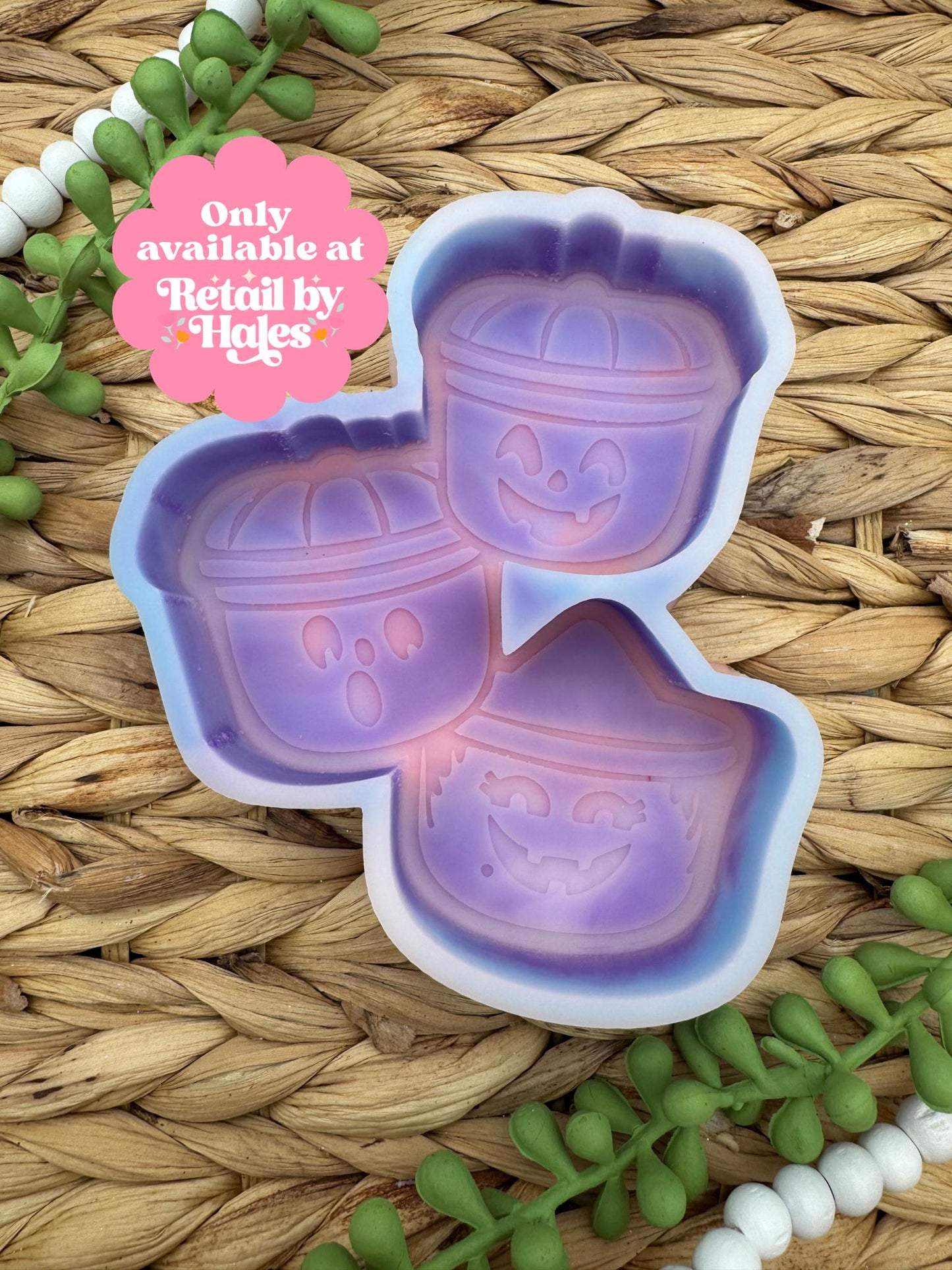 Halloween Buckets Freshie Mold, Halloween Freshie Mold, Fall Freshie Mold, Retro Bucket Silicone Mold, Halloween Bucket Stack Mold
