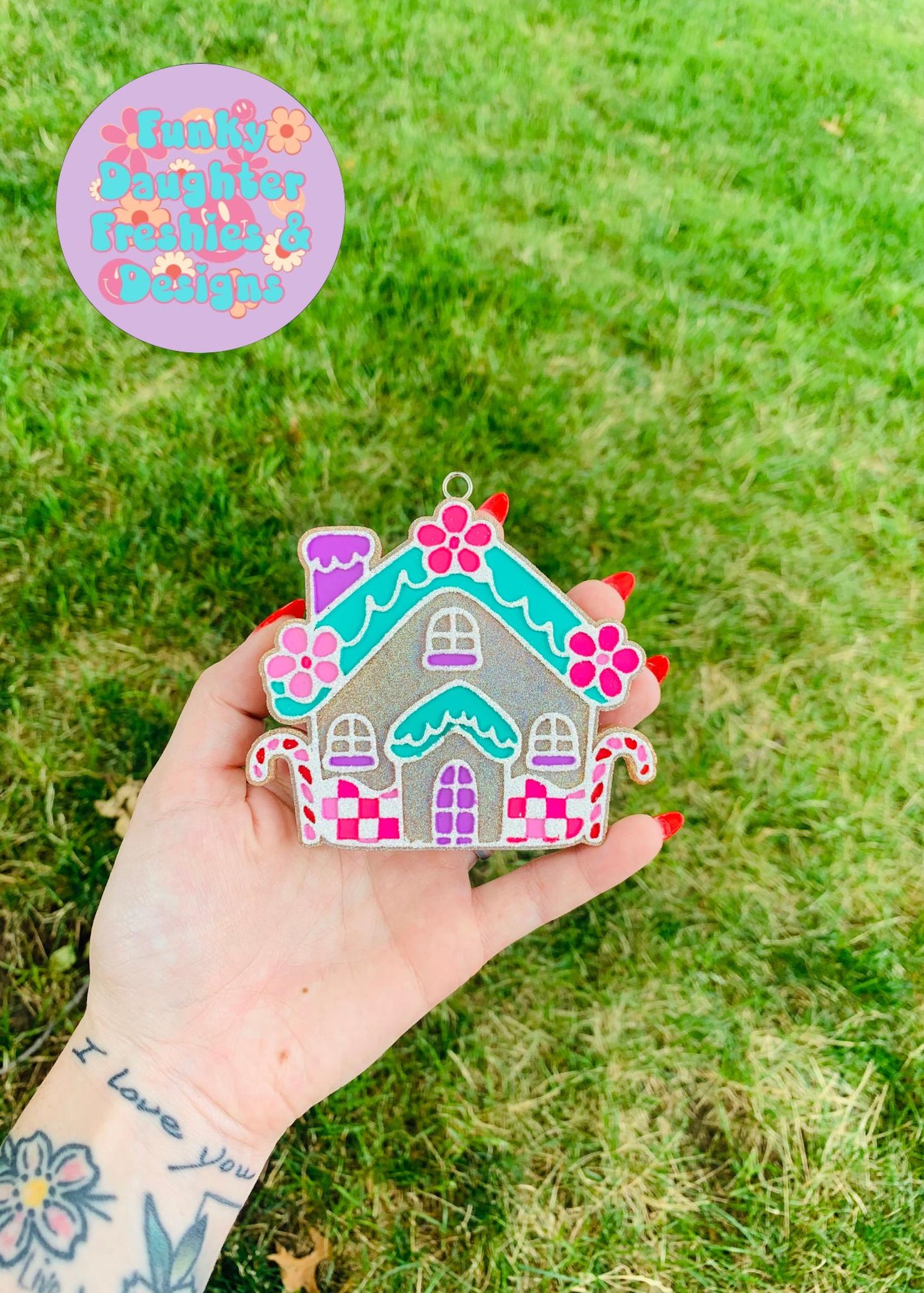 Gingerbread House Freshie Mold, freshie making supplies, Christmas freshie mold, cozy winter freshie molds, happy gingerbread molds