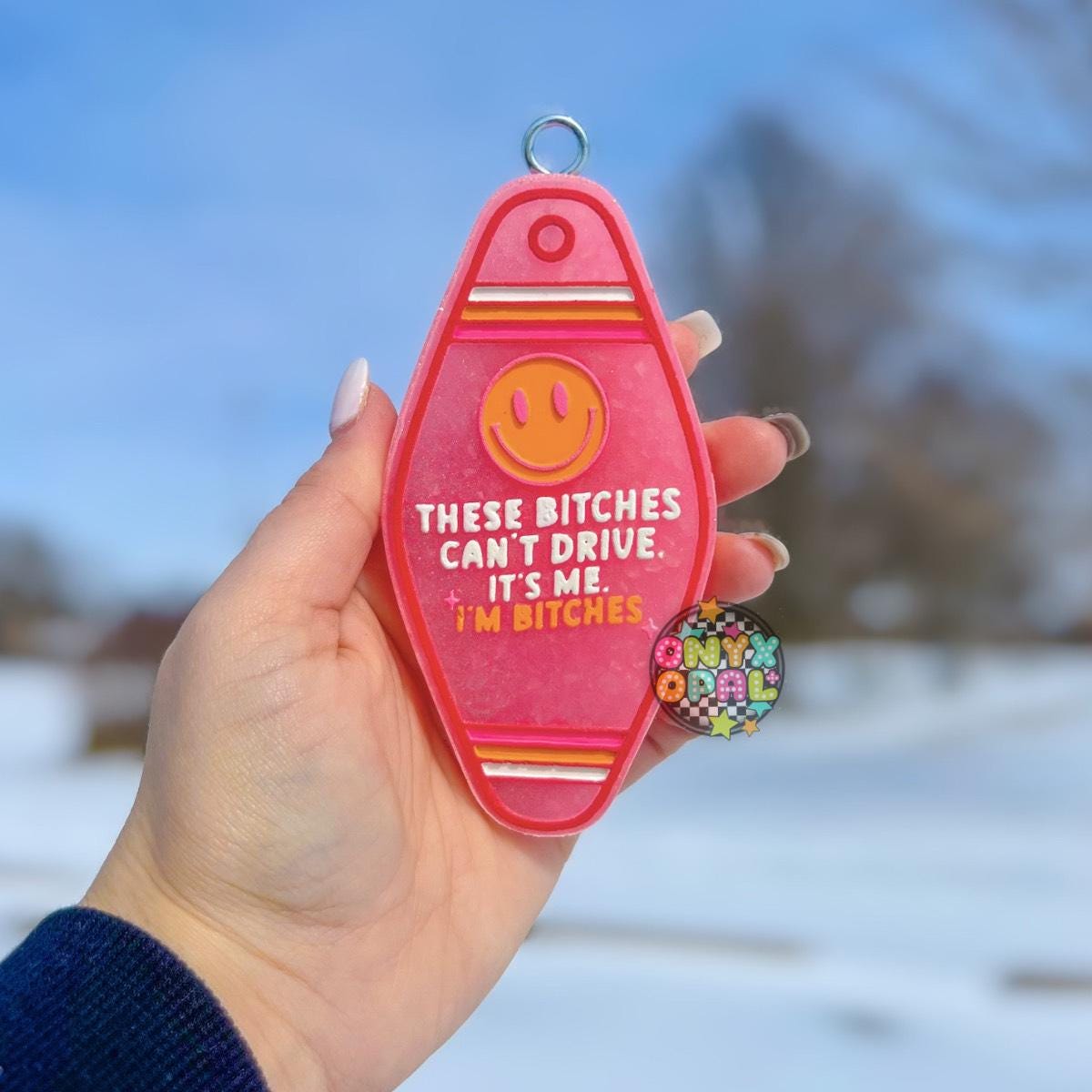 These Bitches Can't Drive Motel Key Inserts Freshie Mold, for adult car freshie designs oven safe silicone mold for resin funny mold