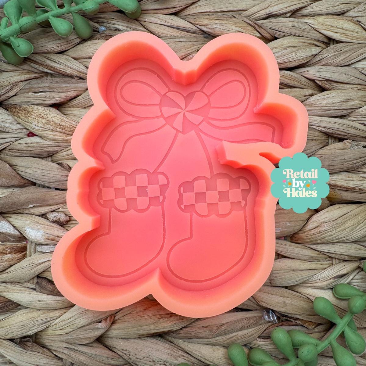 Christmas Stocking Cherries Freshie Mold, Christmas freshie mold, stocking freshie mold, simple christmas freshie molds