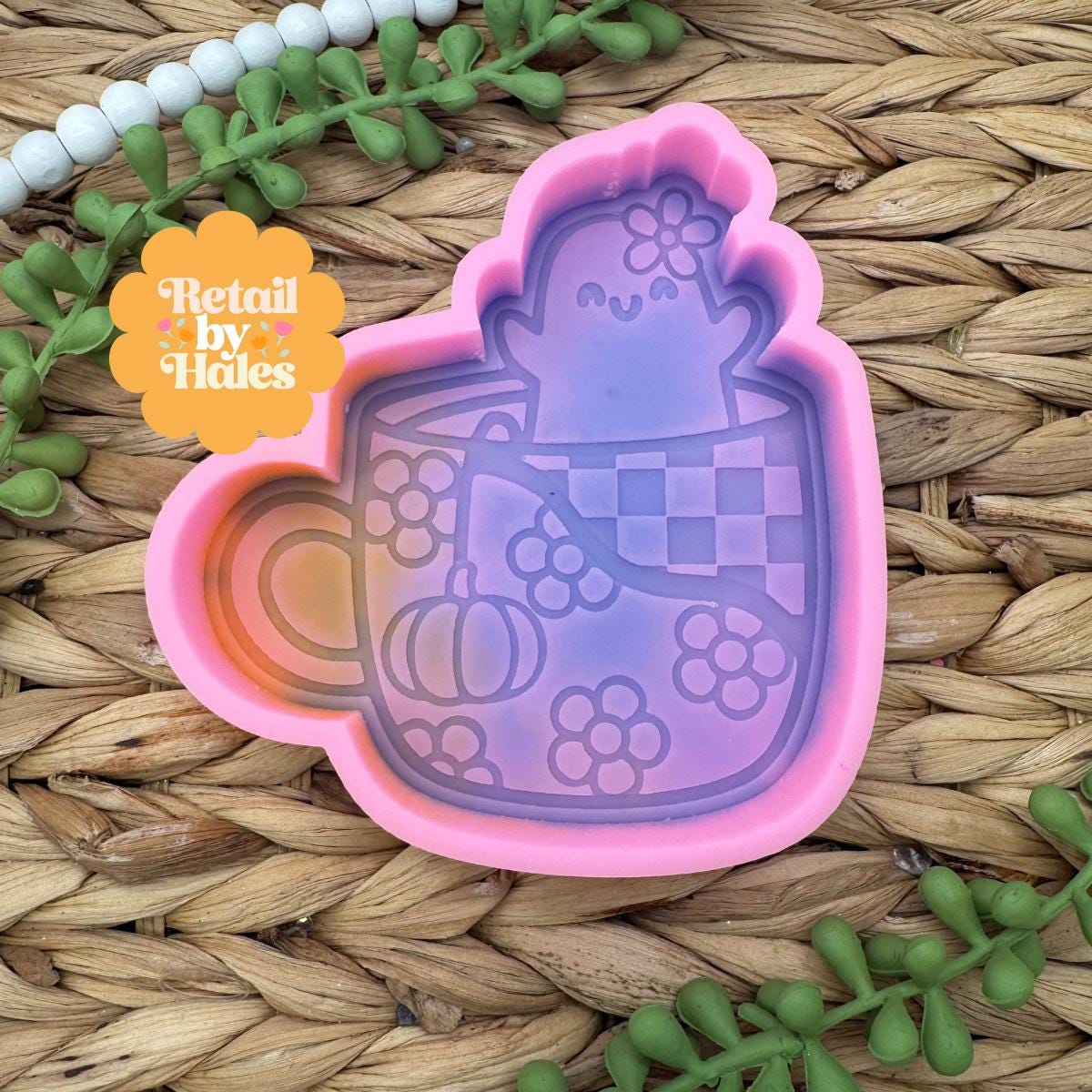 Ghost Tea Freshie Mold, Halloween Freshie Mold, Fall Freshie Mold, Ghost Silicone Mold, Coffee Shop Freshie Mold, Spooky Mold