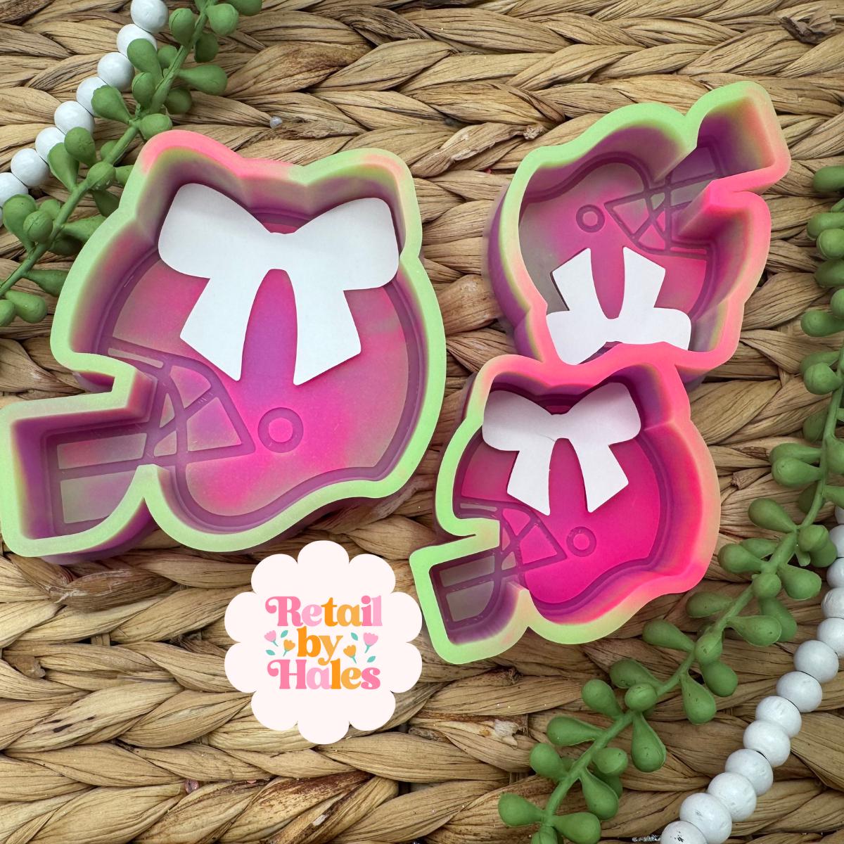 Football Helmet Freshie Mold Set, Bow freshie mold, Sports Helmet Freshie Mold, Football Team Mold, Fall Freshie Mold, Sports Silicone Mold