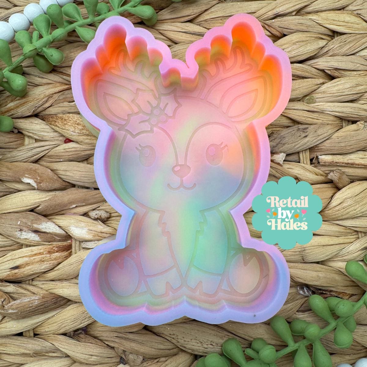 Reindeer Freshie Mold, freshie making supplies, Christmas freshie mold, santa clause silicone mold, winter freshie mold