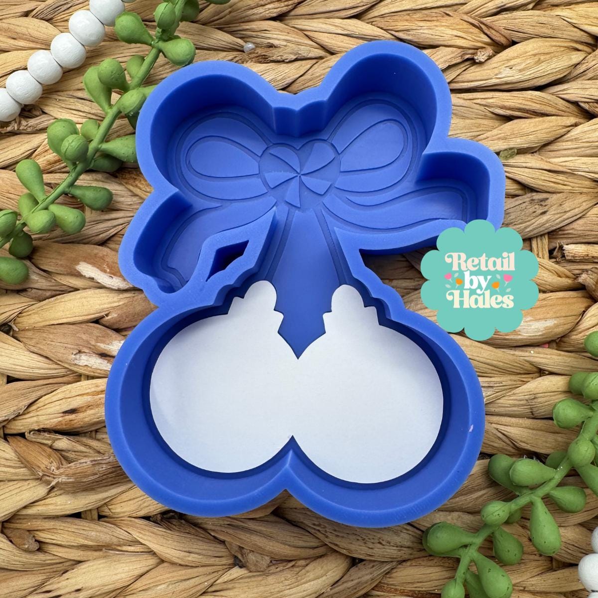 Christmas Ornament Cherries Freshie Mold, freshie making supplies, Christmas freshie mold, cardstock freshie mold, ornament freshie mold