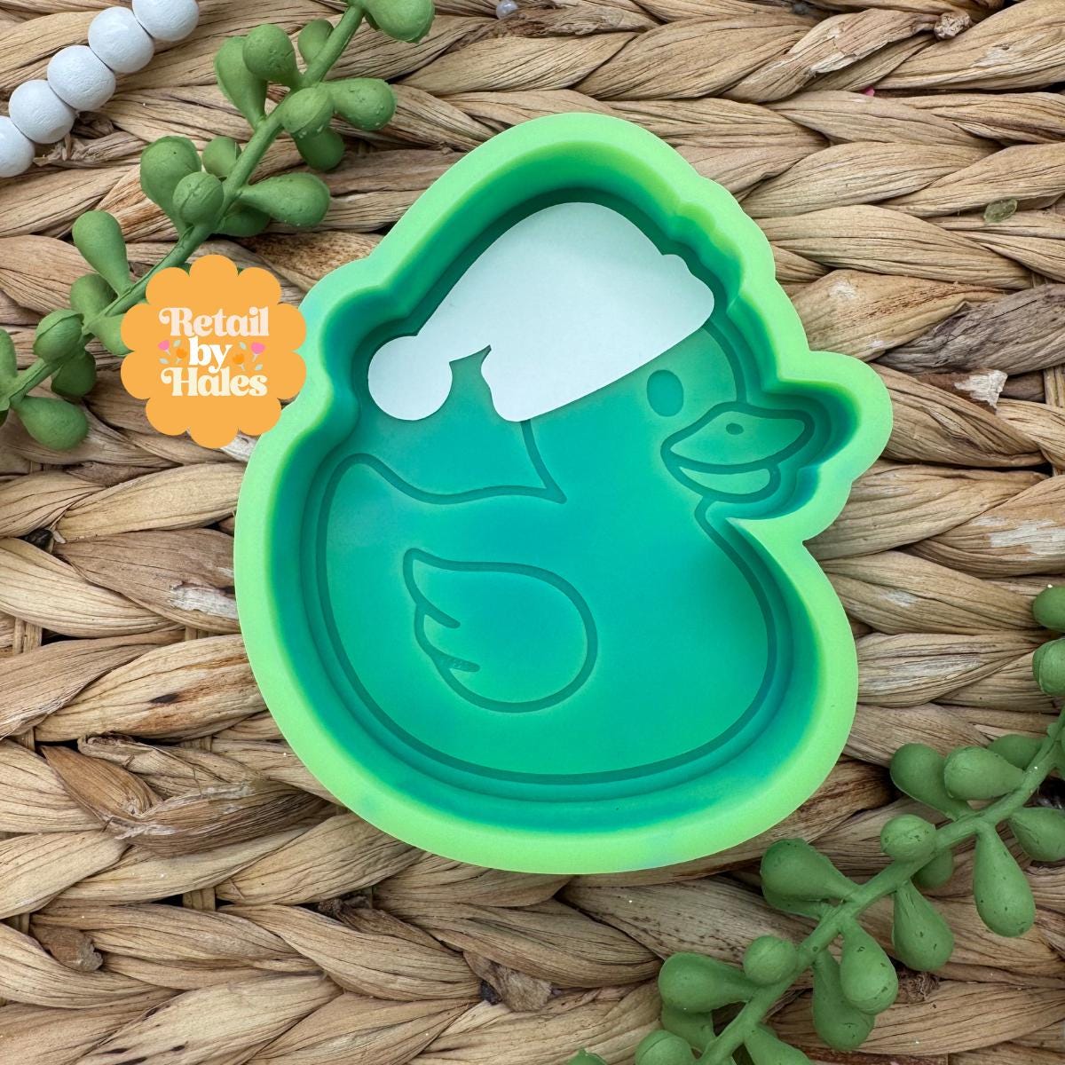 Santa Duck Freshie Mold, Christmas freshie mold, Cute Santa mold, cardstock freshie mold, rubber duck freshie mold