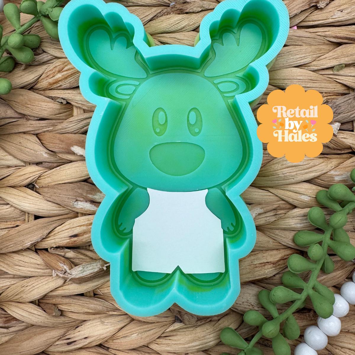 Boy Reindeer Freshie Mold, freshie making supplies, Christmas freshie mold, lumber jack silicone mold, winter freshie mold