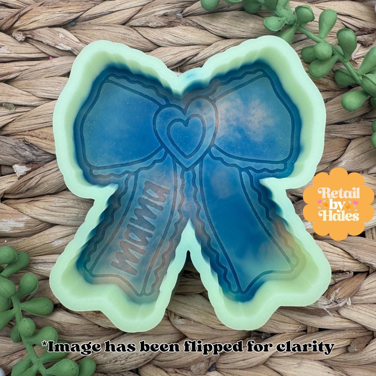 Mama Bow Freshie Mold, mom freshie molds, coquette mama freshie, mother's day freshie mold, valentine's day mama freshie mold, wax mold