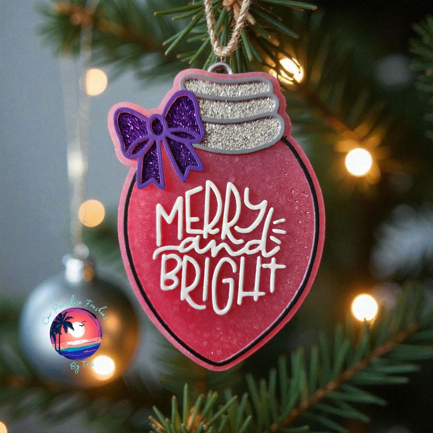 Christmas Light Freshie Mold, freshie making supplies, Christmas cardstock freshie mold, christmas freshie mold, merry and bright freshie