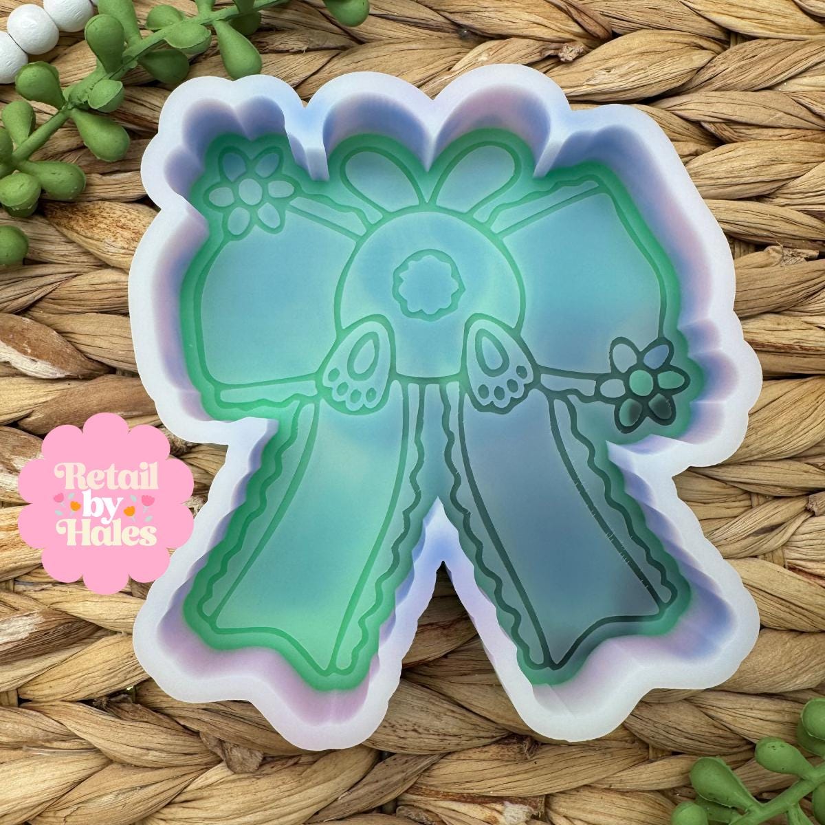 Bow with Bunny Freshie Mold, bow with bunny soap mold, easter freshie molds, rabbit freshie mold, spring freshie mold, bow molds for soap