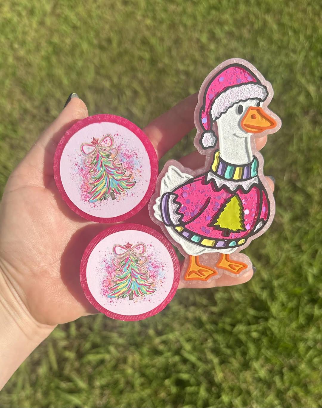 Christmas Duck in Sweater Freshie Mold, Christmas freshie mold, Cute winter duck mold, sweater goose freshie mold, christmas goose mold