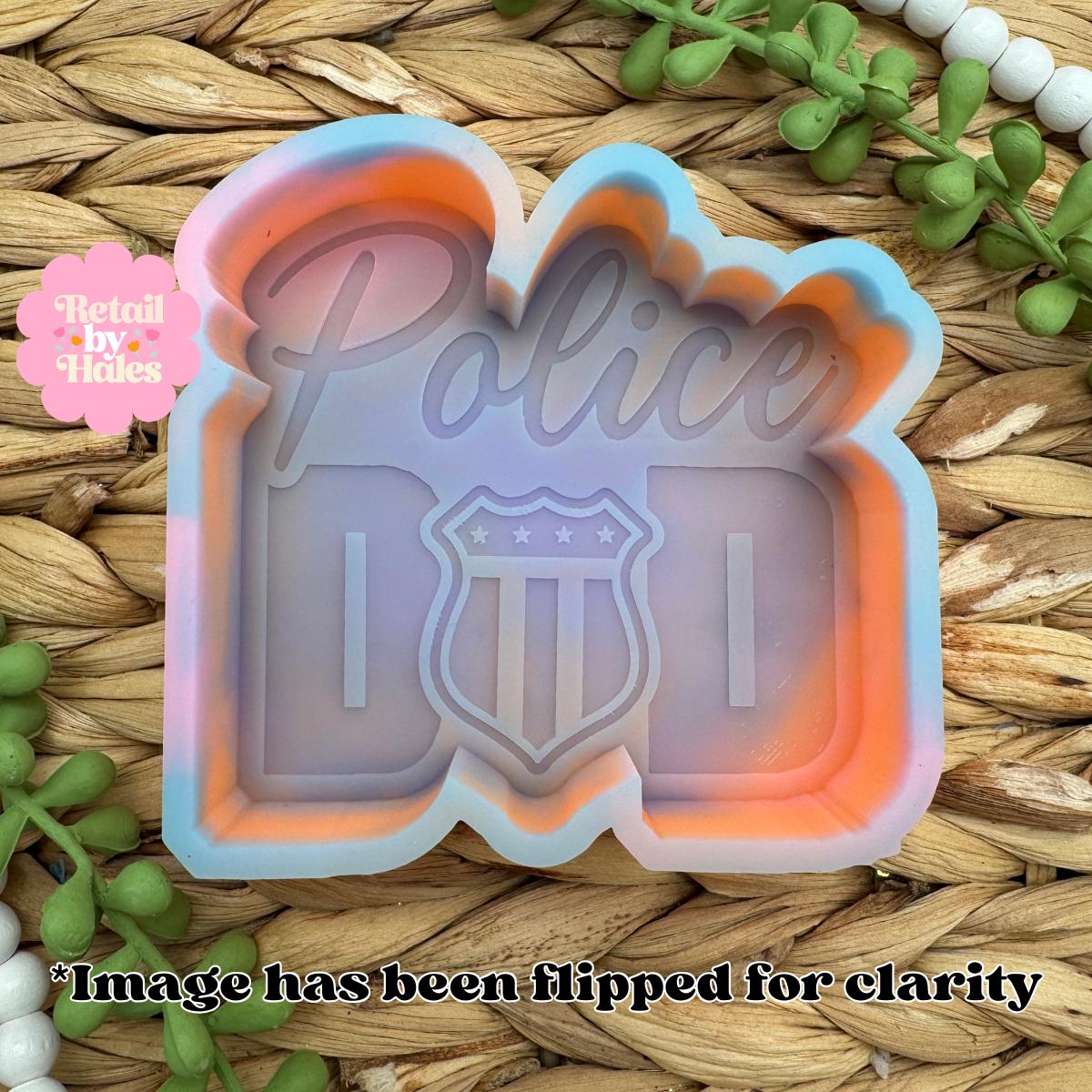 Police Dad Freshie Mold, Blue Lives Matter Wax Melt Mold, Police Support Freshie Mold, Police Department Silicone Mold